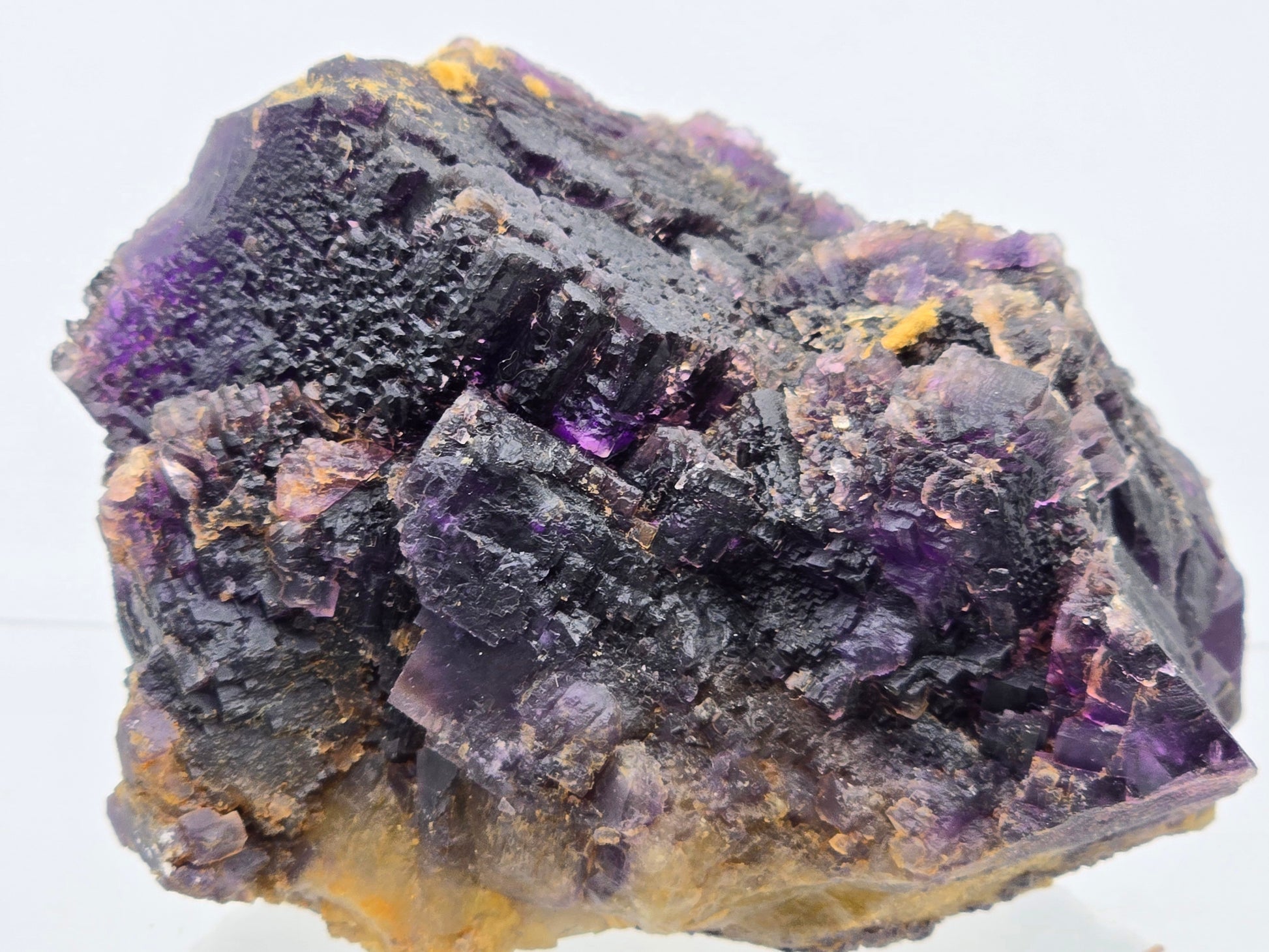 Purple & Yellow cubic Fluorite crystal formations