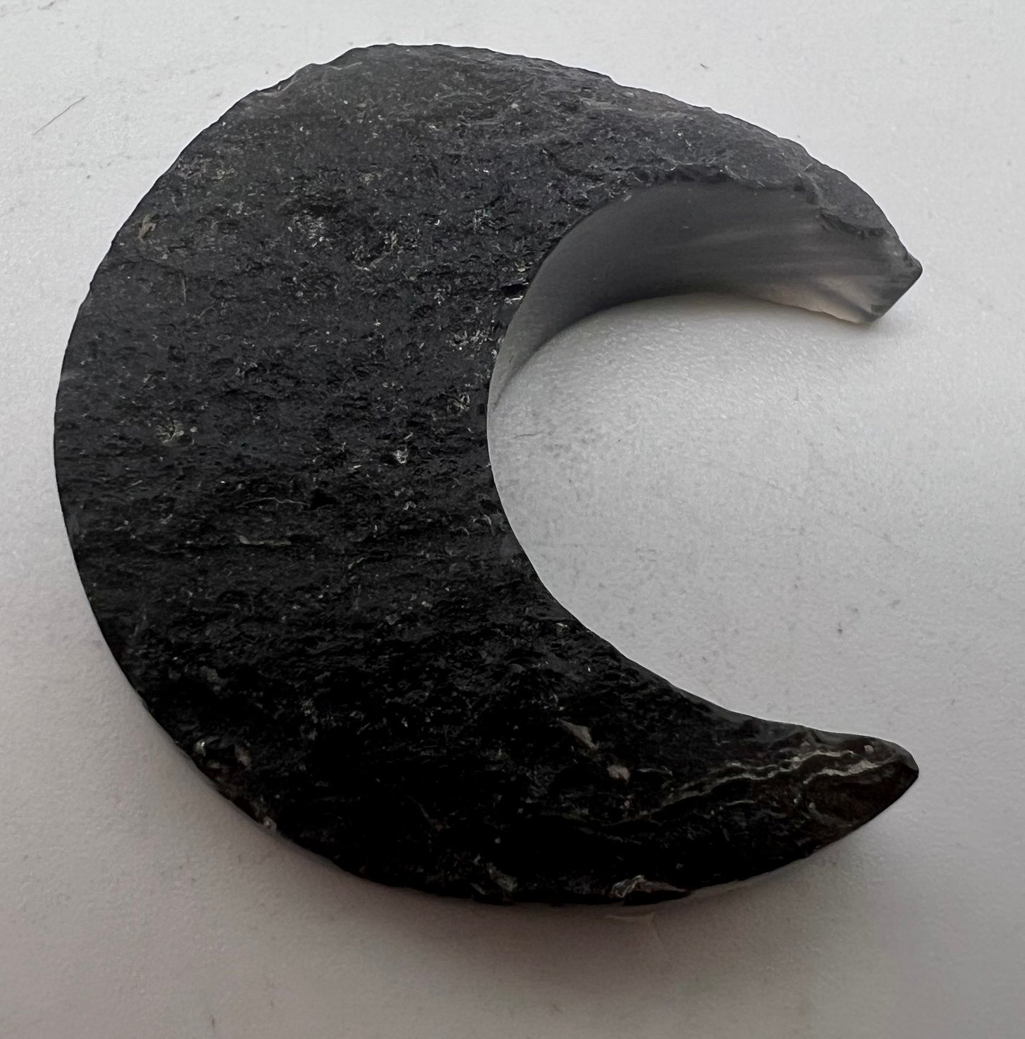 Tektite carved Crescent Moons