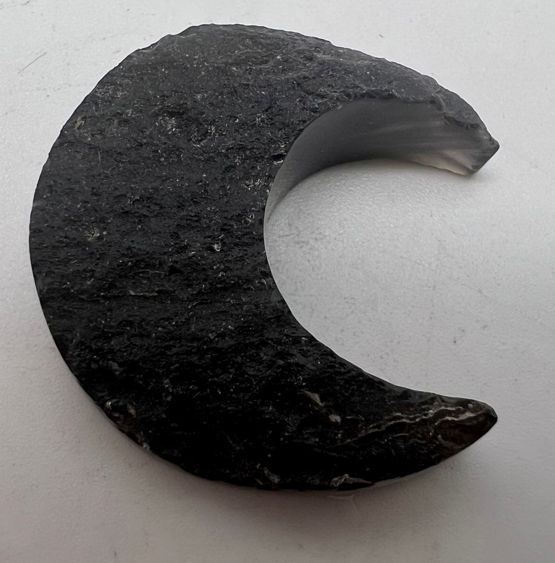 Tektite carved Crescent Moons