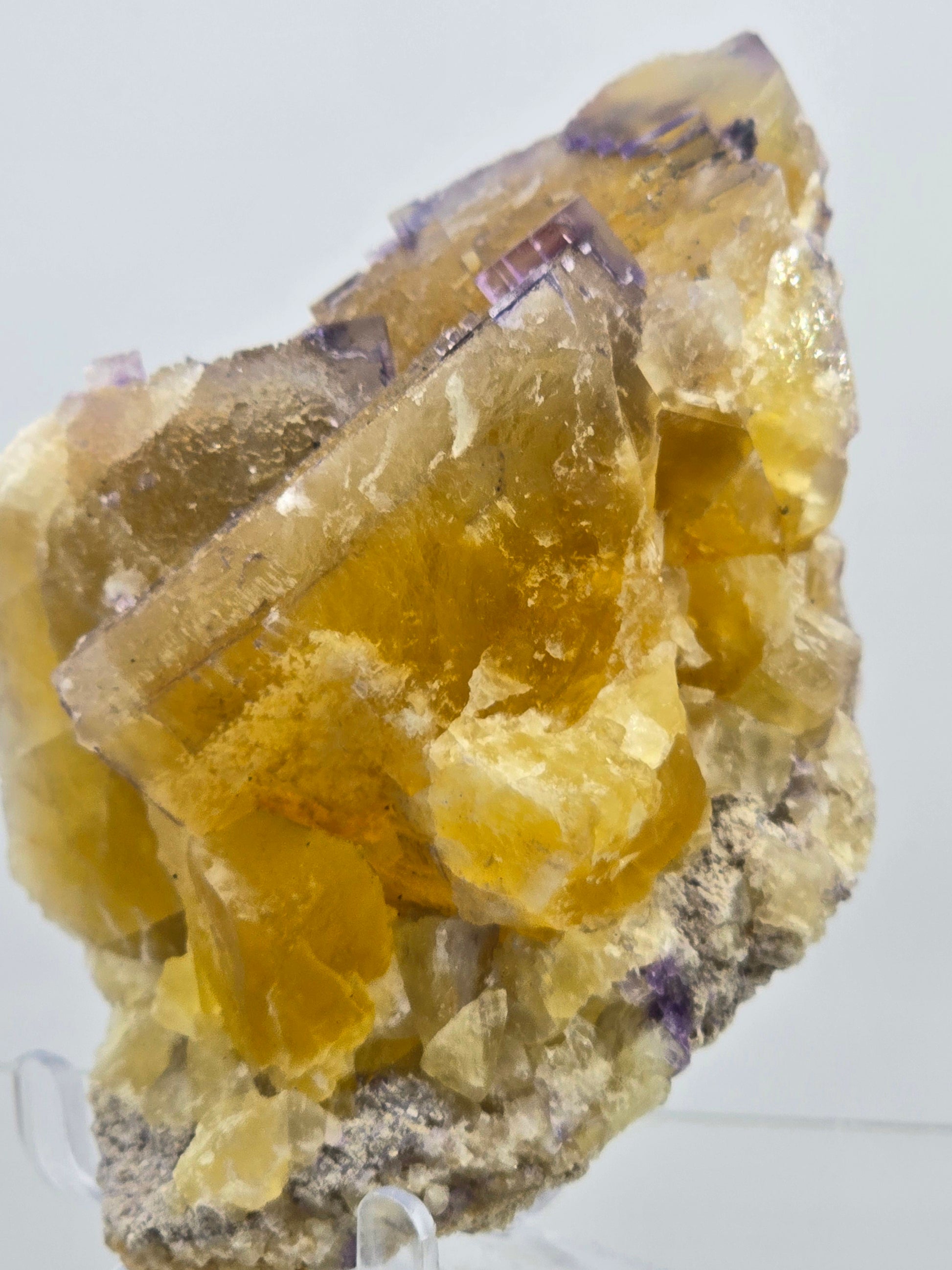 Purple & Yellow cubic Fluorite crystal formations