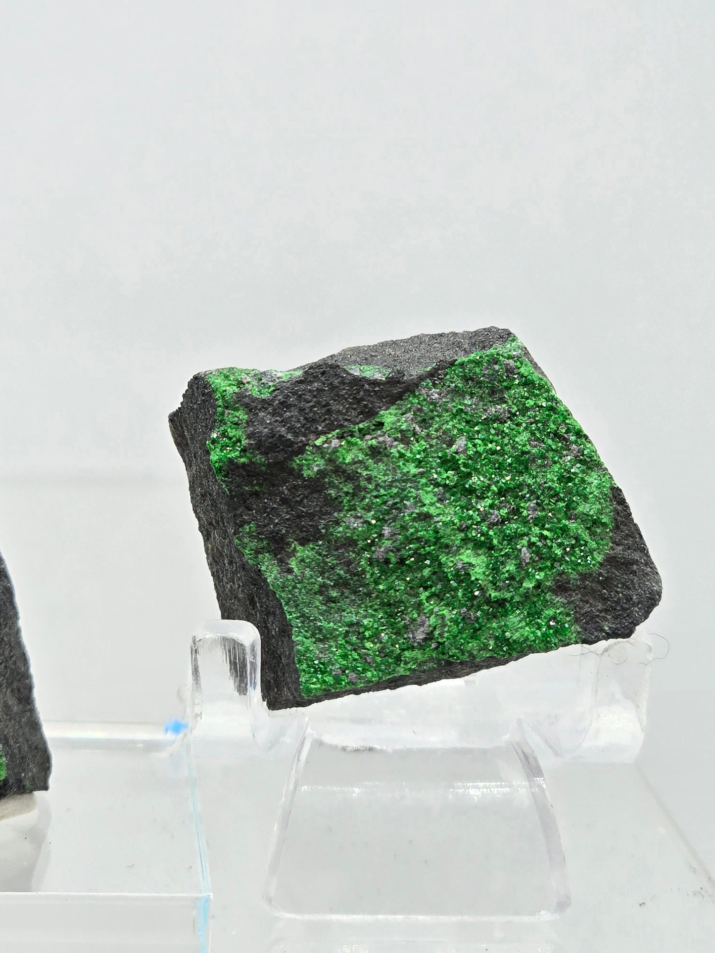 Uvarovite Green Garnet on the matrix