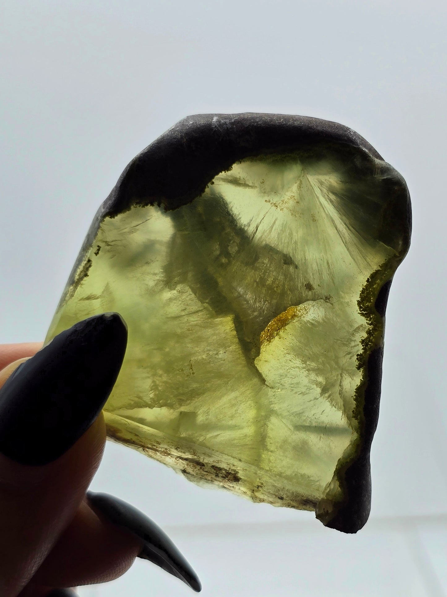 Natrolite & prehnite crystalized slab