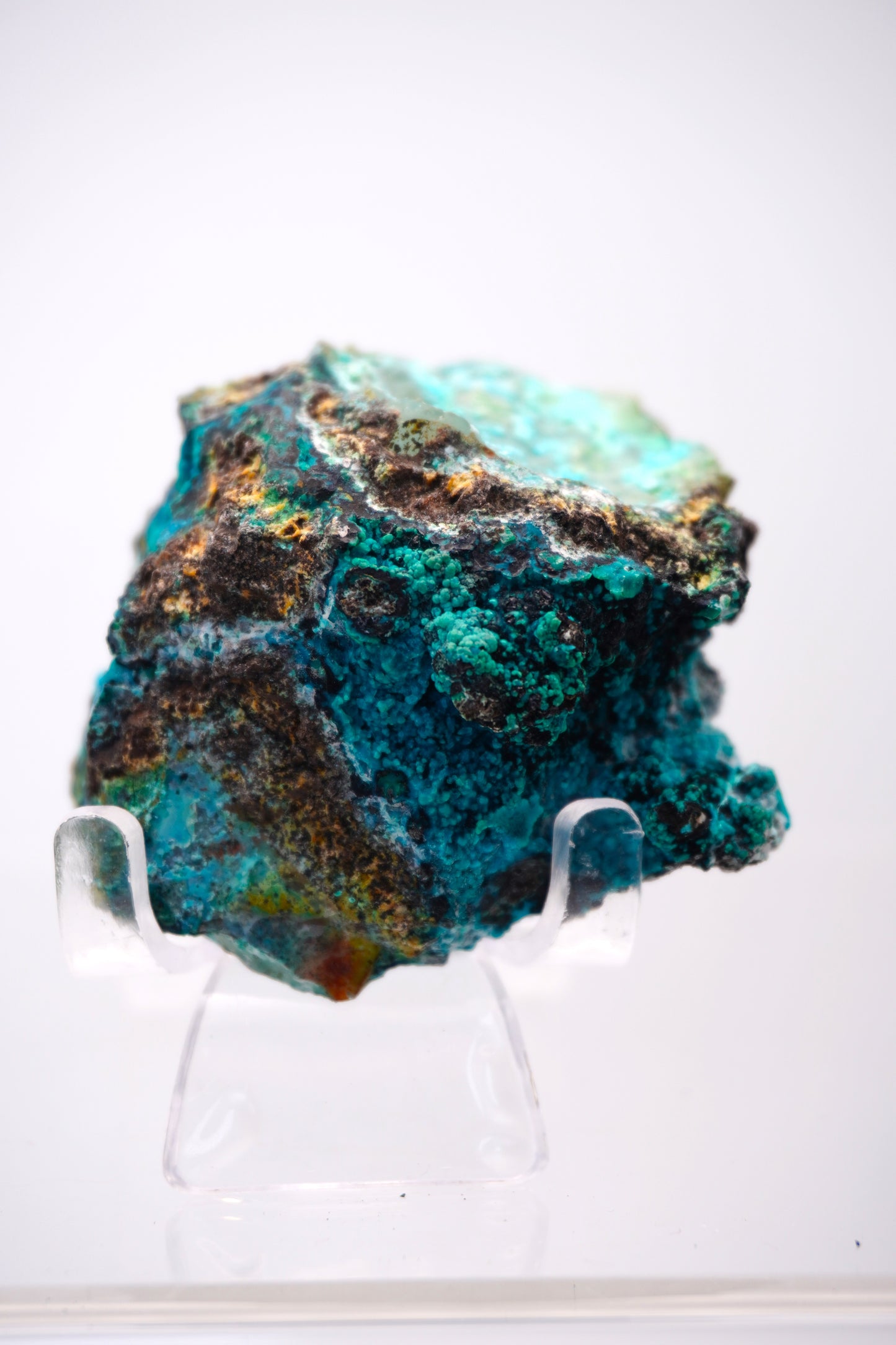 Tentadora Quartz Crystal with Chrysocolla & Malachite specimens