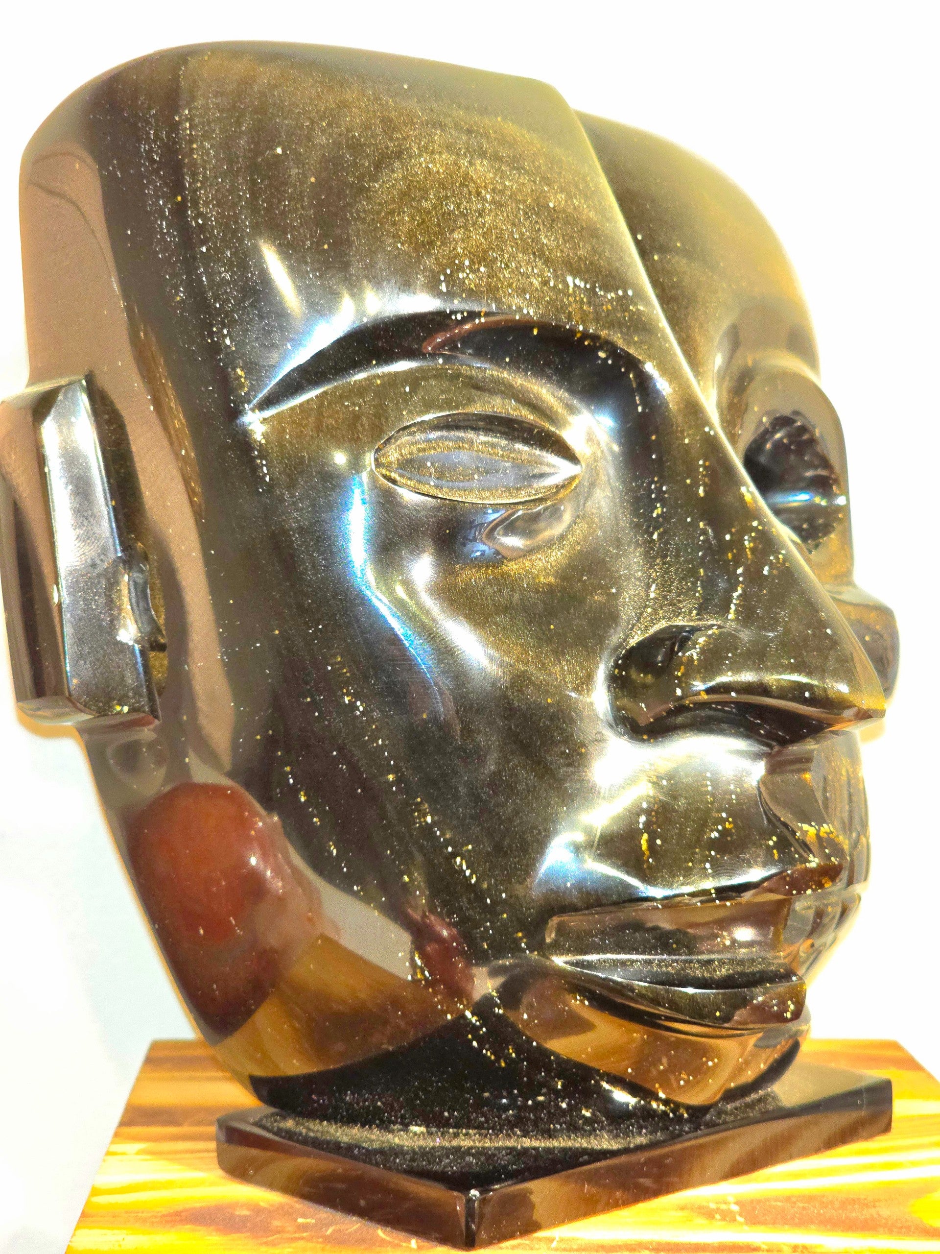 Golden Sheen Obsidian Mask