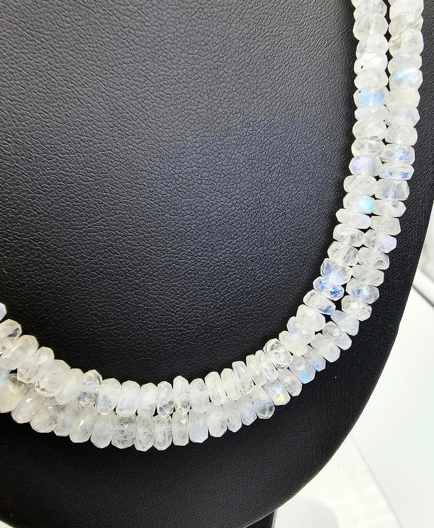 Moonstone Rainbow Faceted Necklaces
