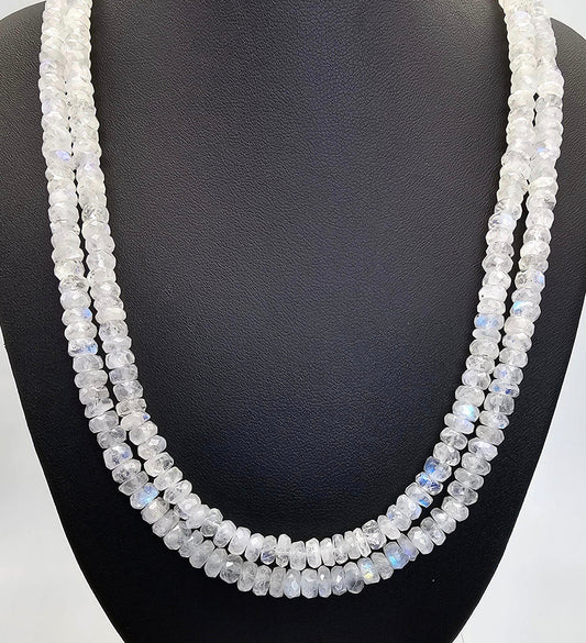 Moonstone Rainbow Faceted Necklaces