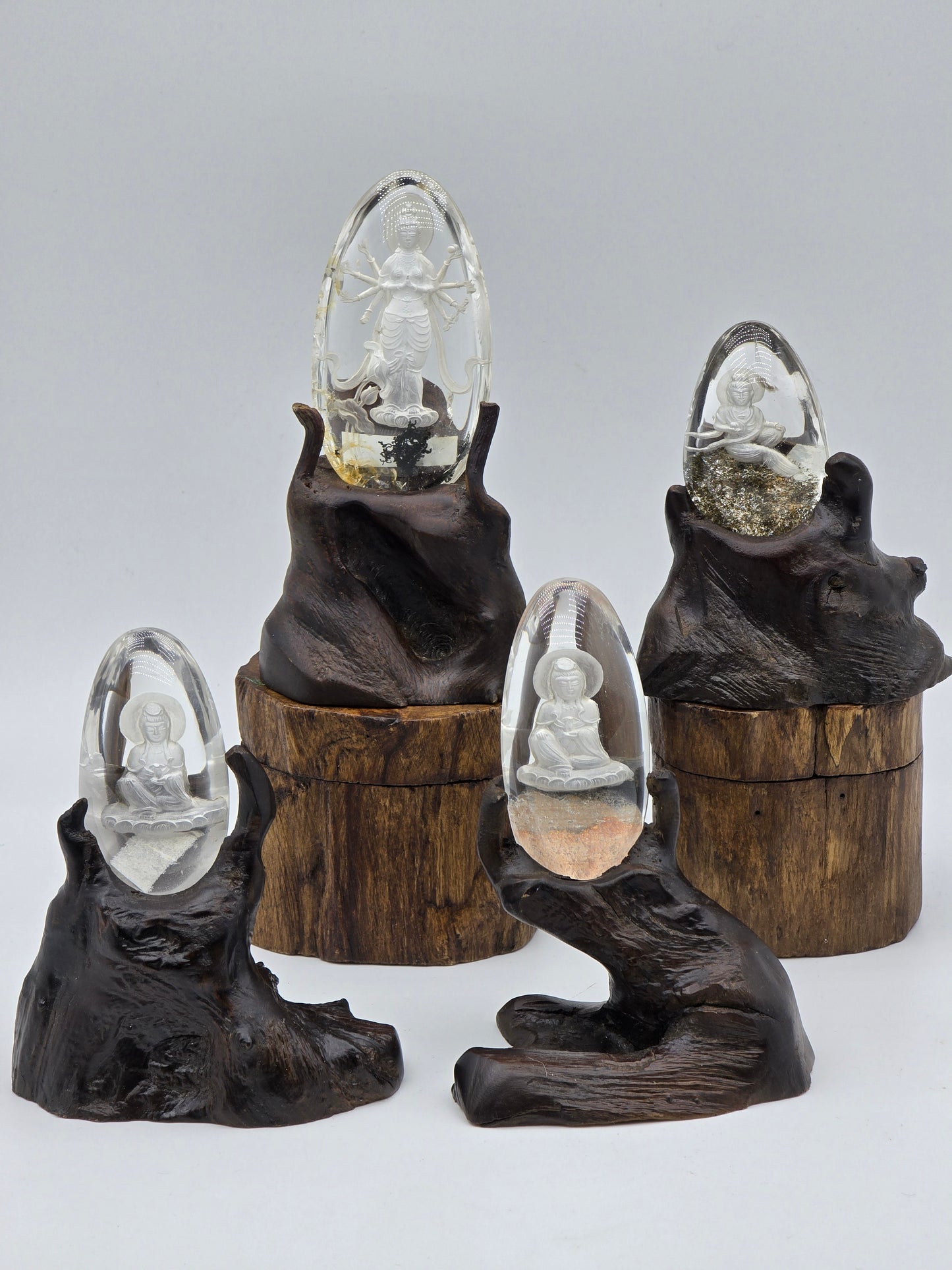 Quan Yin Etched in Scenic Quartz Altar