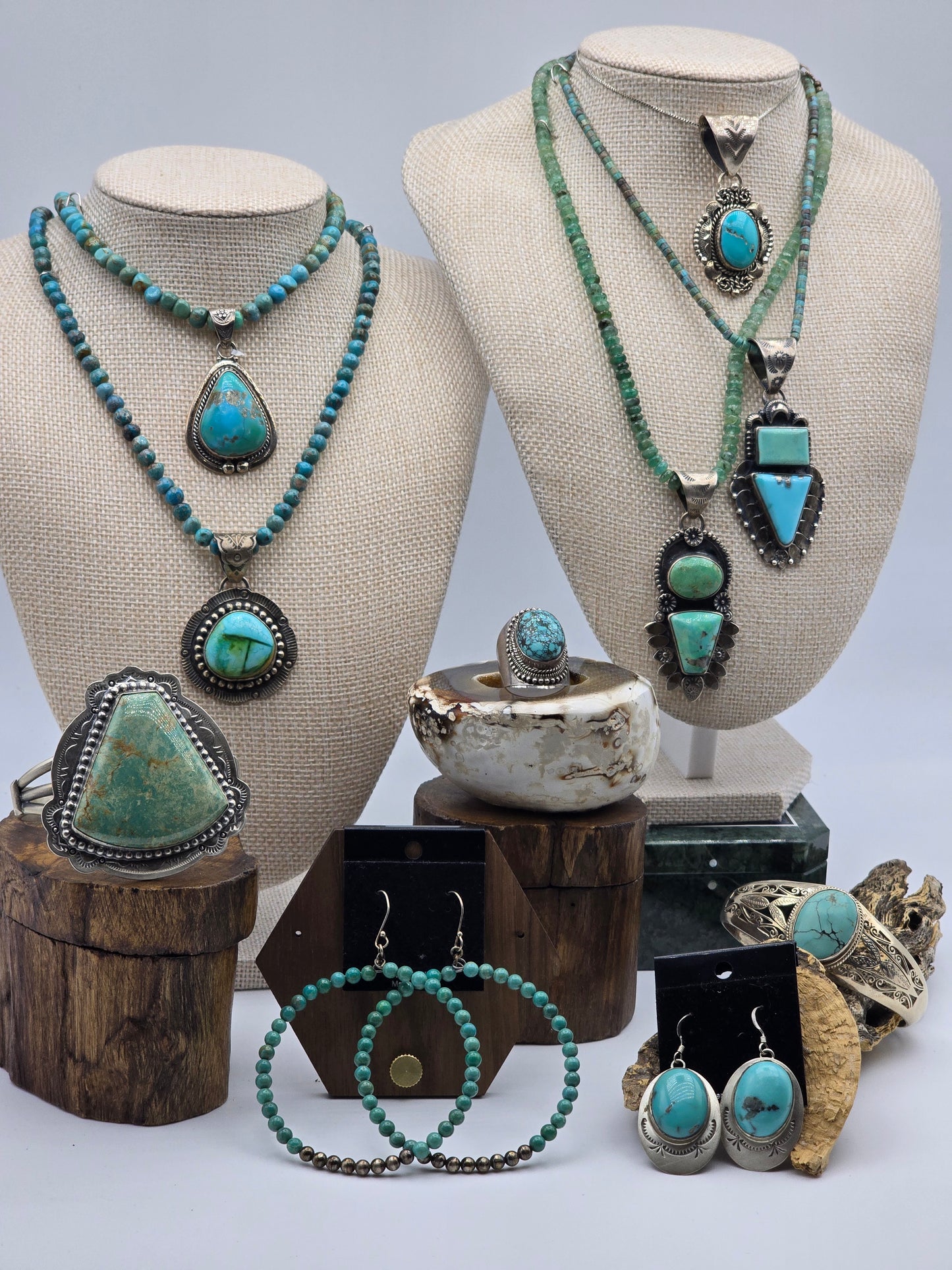 Royston Green & Blue Turquoise Cuff