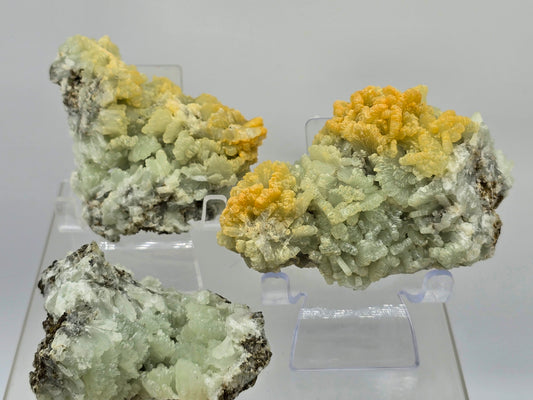 Prehnite crystals on the matrix