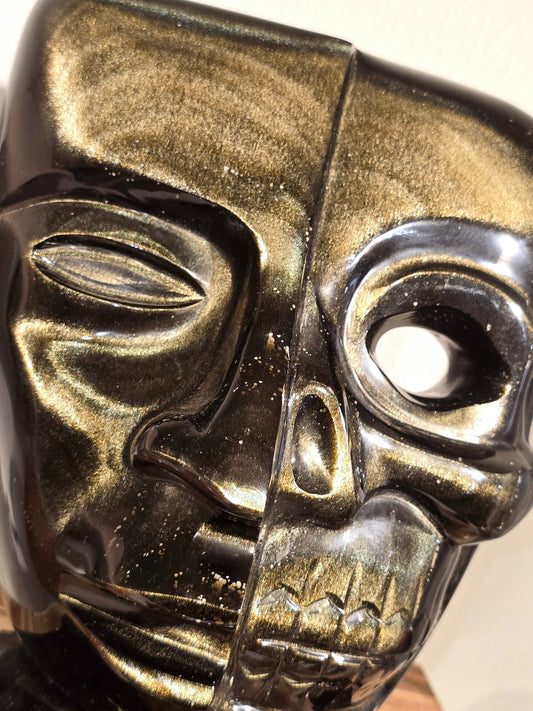 Golden Sheen Obsidian Mask
