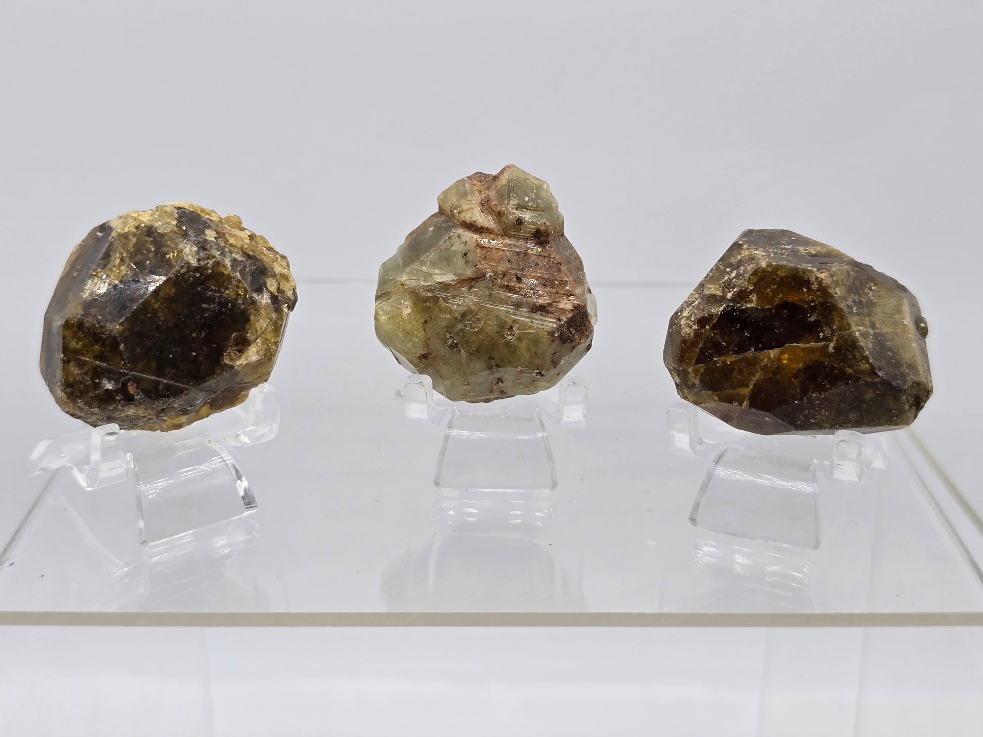 Green Garnet Dodecahedron Crystal Formations