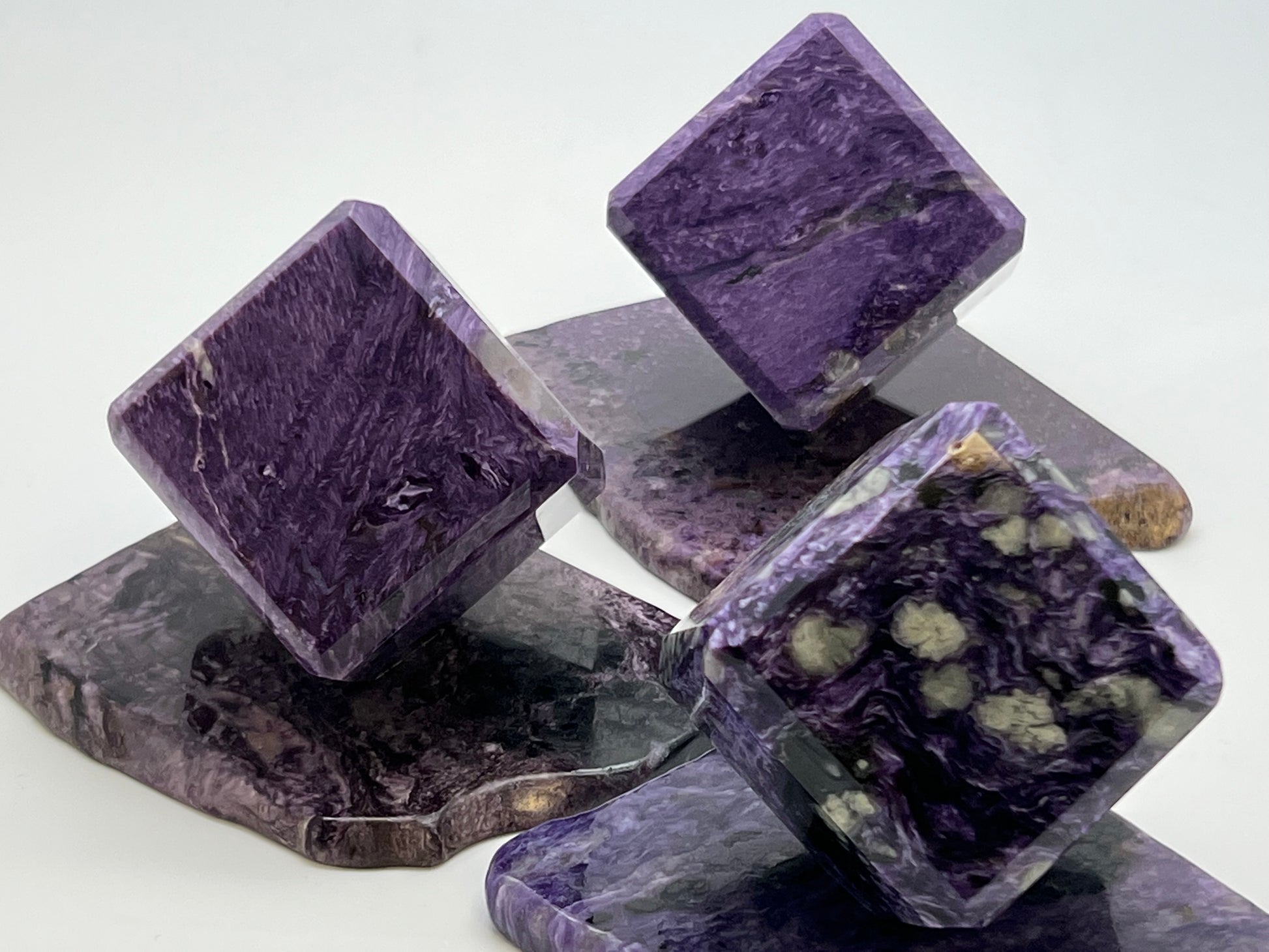 Charoite cube