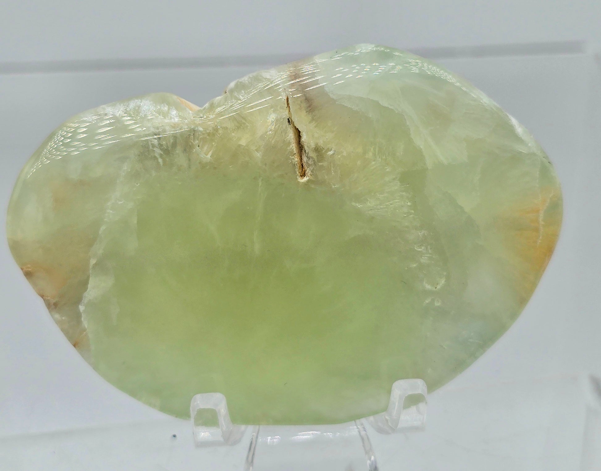 Natrolite & prehnite crystalized slab