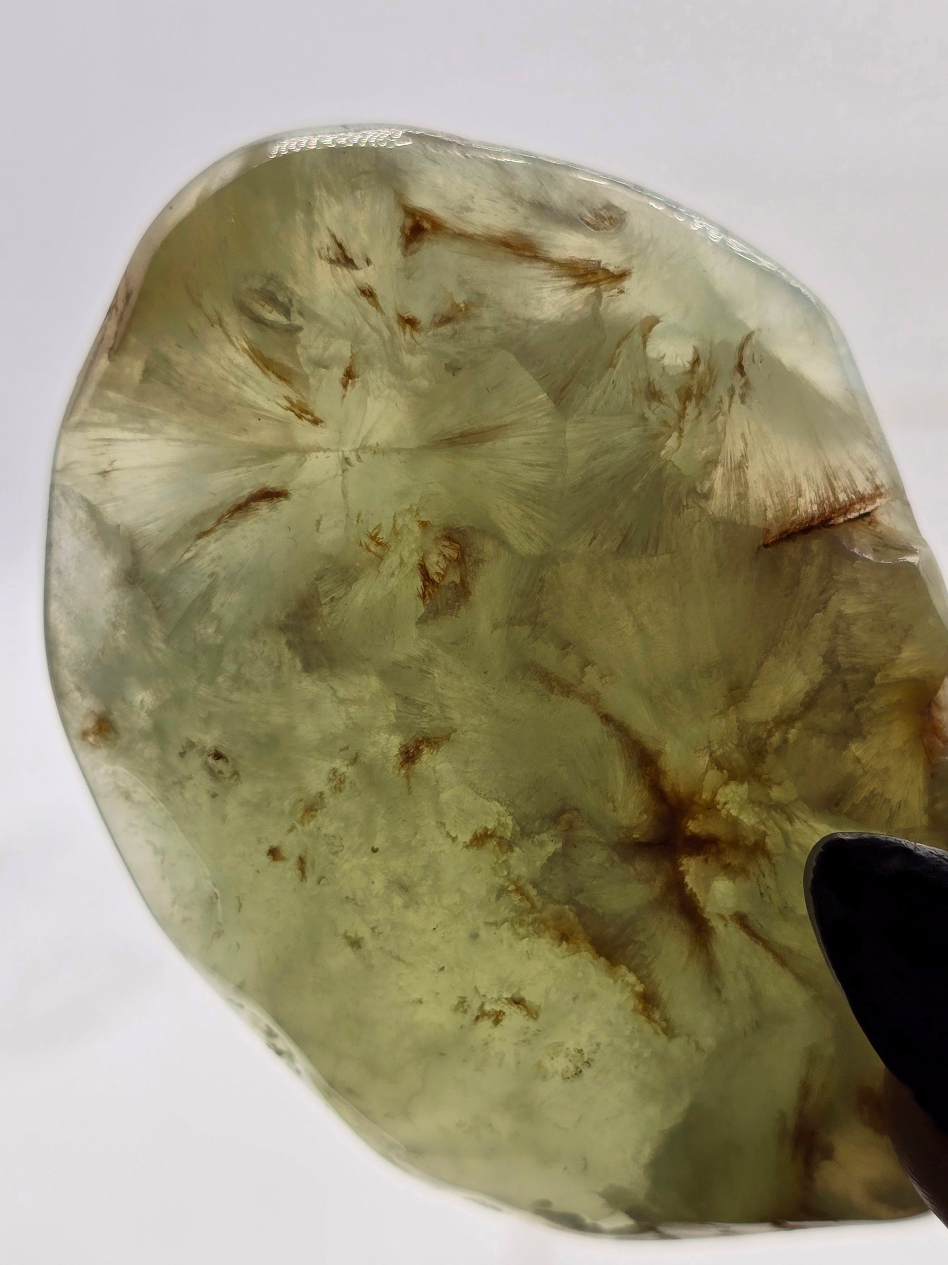 Natrolite & prehnite crystalized slab