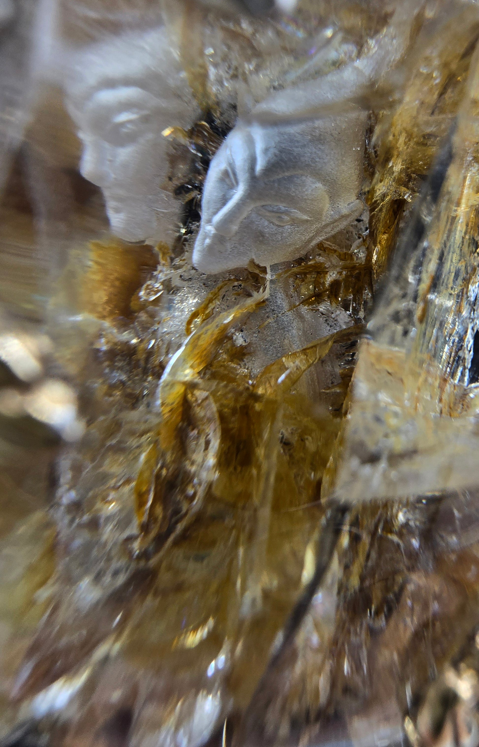 From the Fire: Intaglio Quartz Etched Being Neck Art
