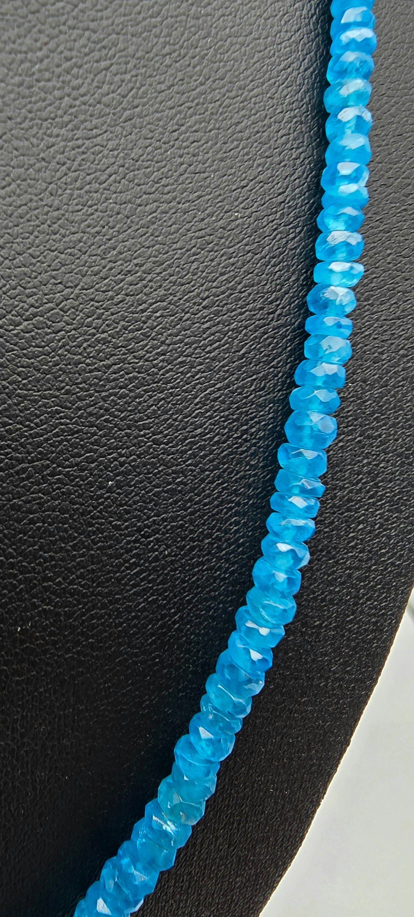 Apatite Neon Blue Faceted Necklaces