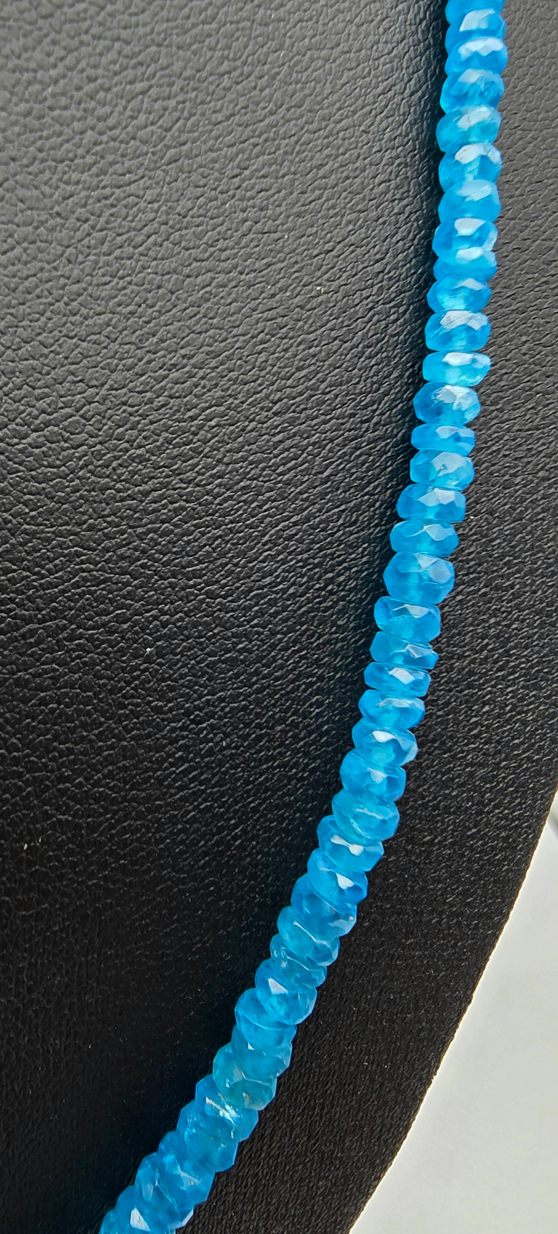 Apatite Neon Blue Faceted Necklaces
