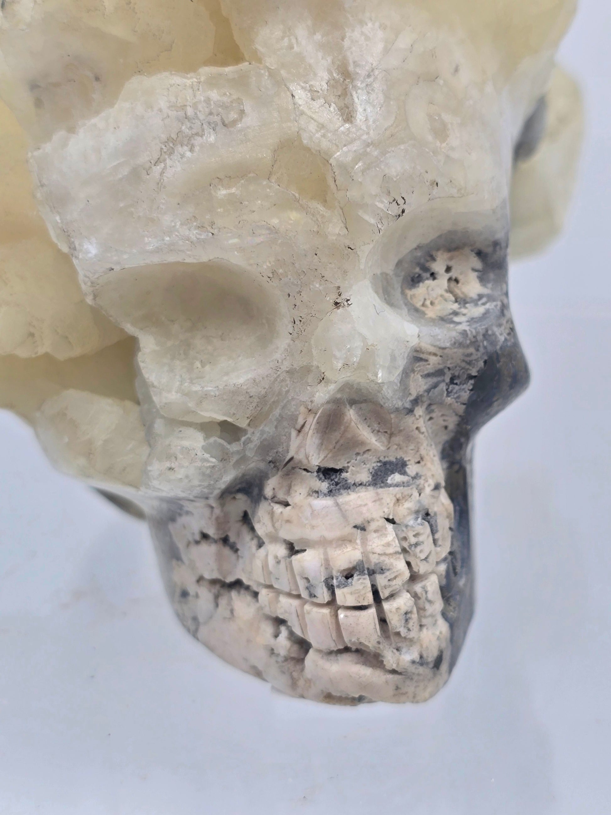 Calcite cluster Skull