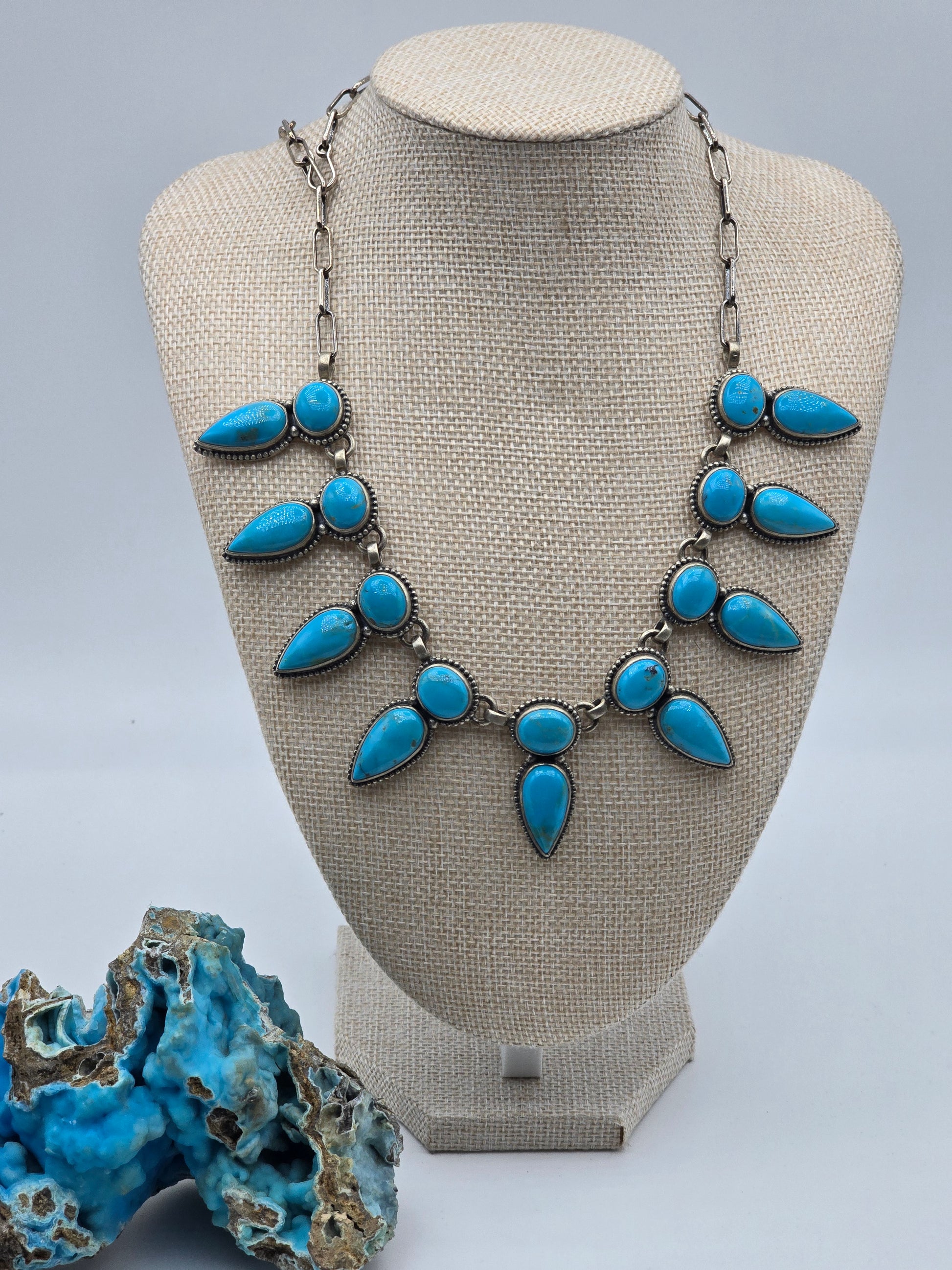 Royston Turquoise Layered Fringe Necklace