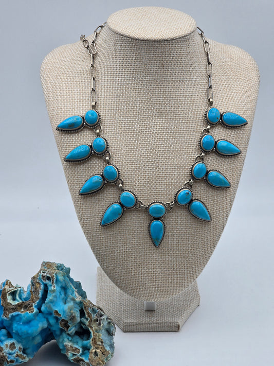 Royston Turquoise Layered Fringe Necklace