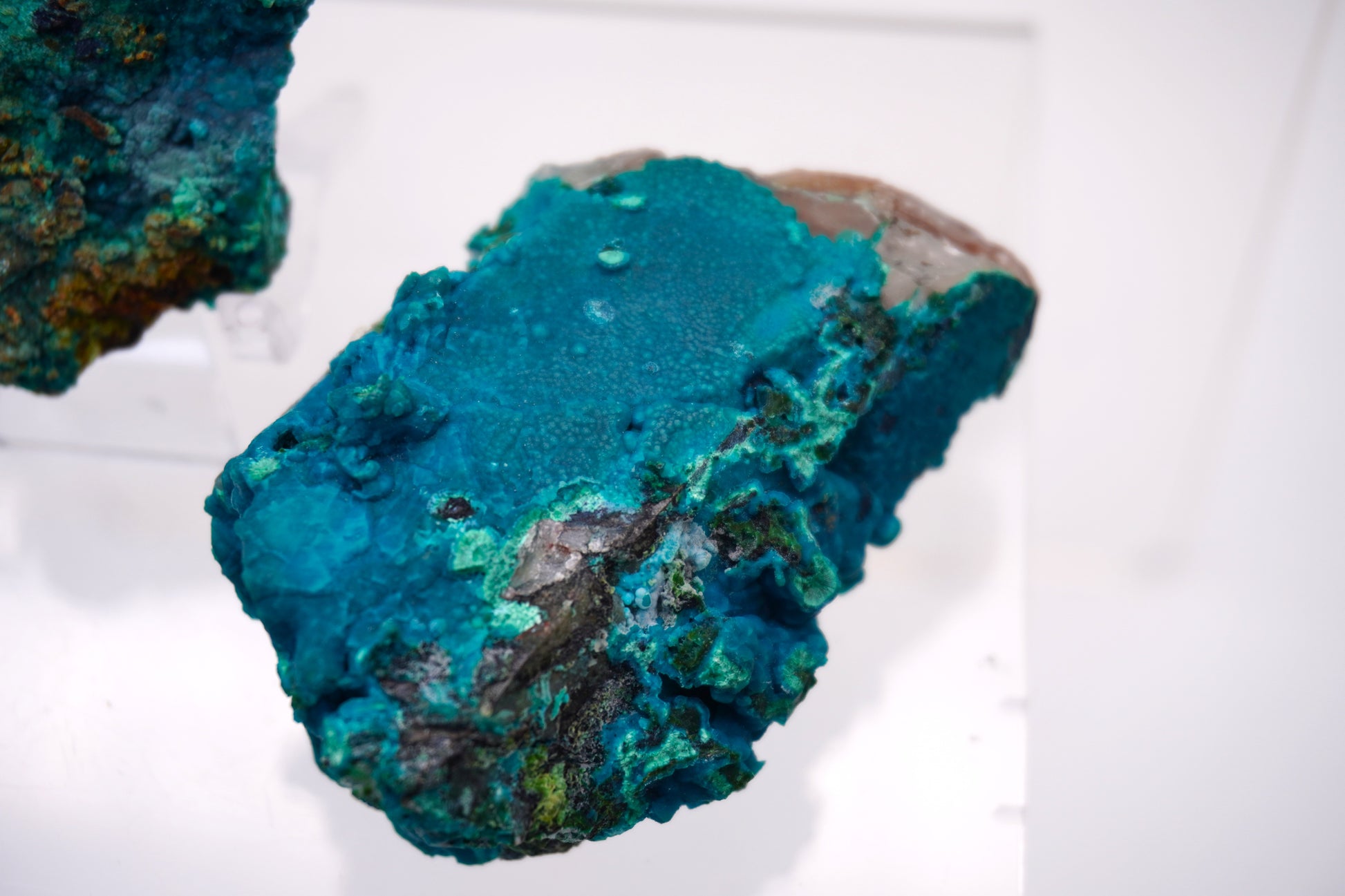 Tentadora Quartz Crystal with Chrysocolla & Malachite specimens