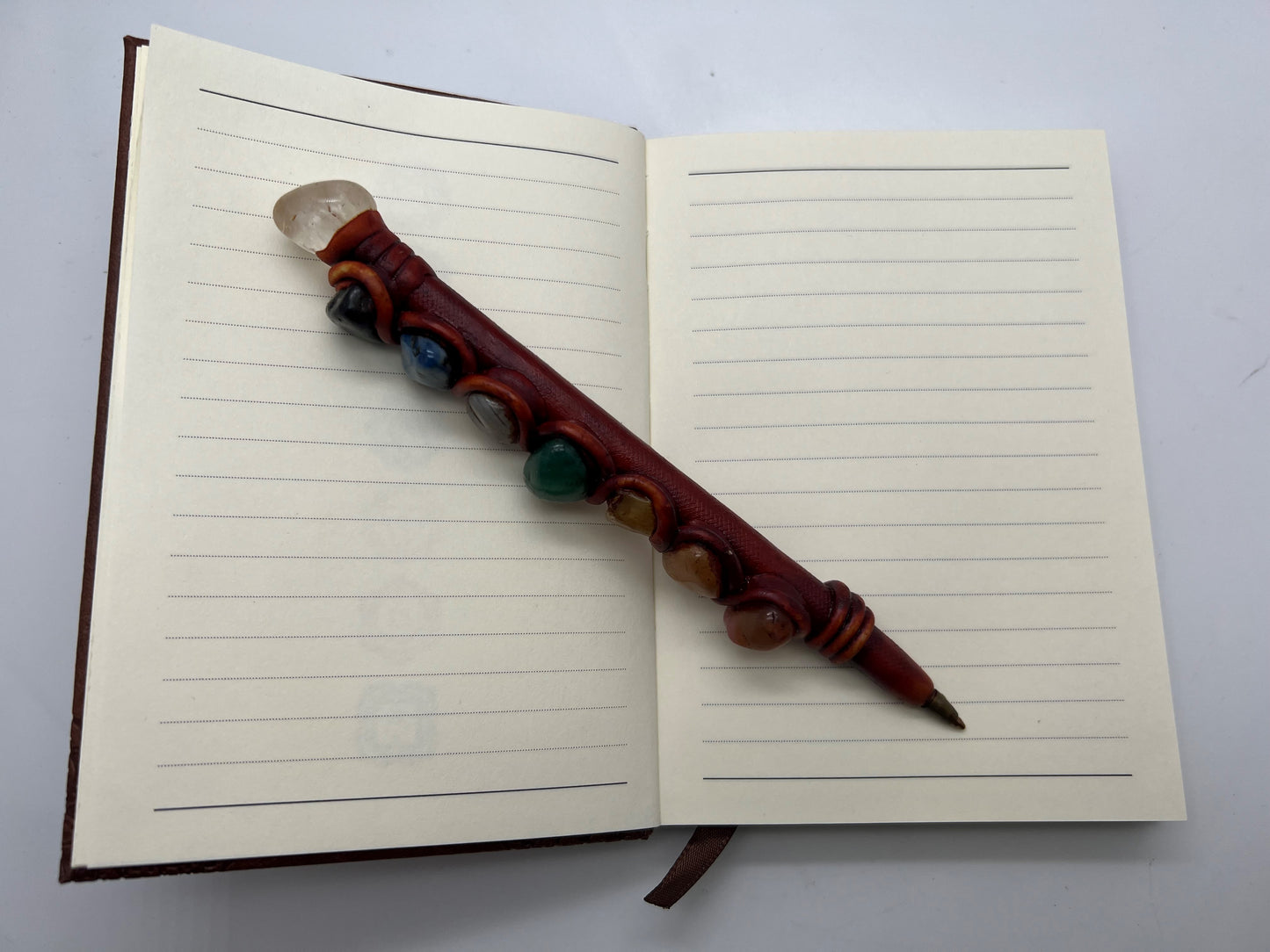Crystal point and Leather Notebooks