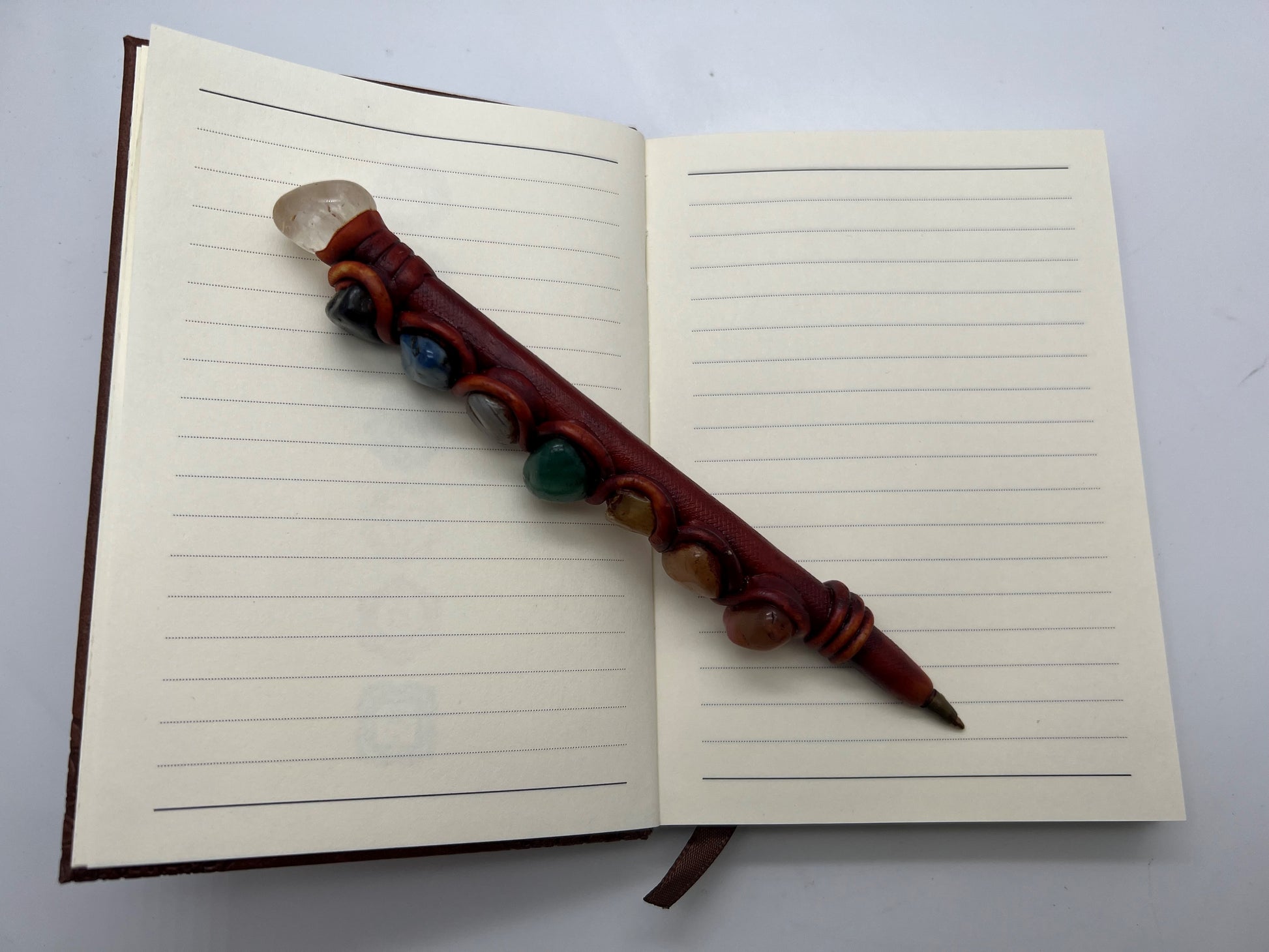 Crystal point and Leather Notebooks