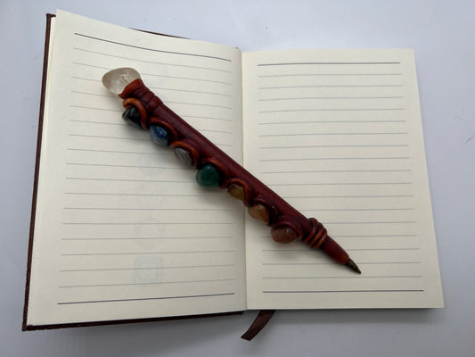Crystal point and Leather Notebooks