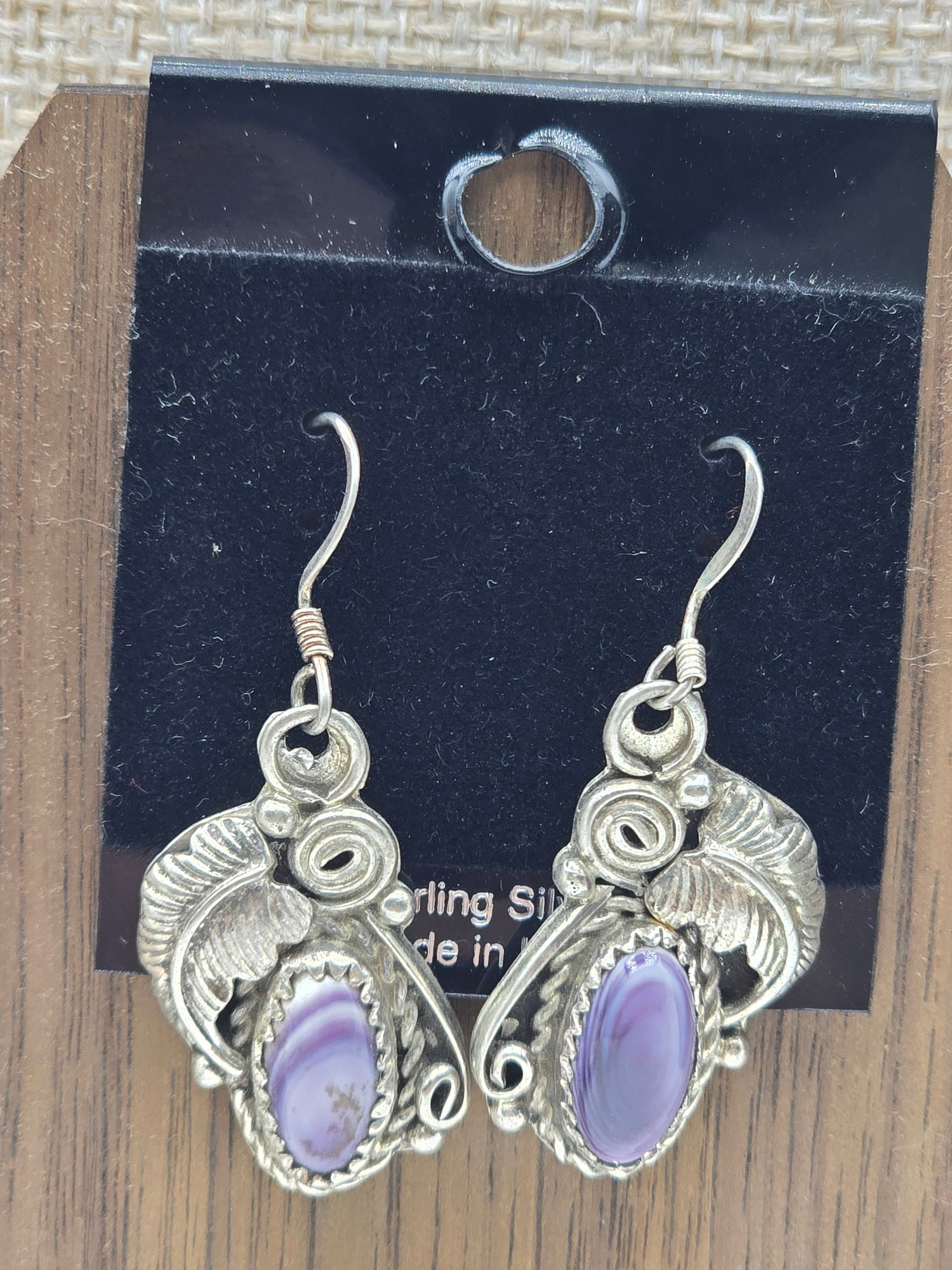 Wampum Shell Dangle Earrings
