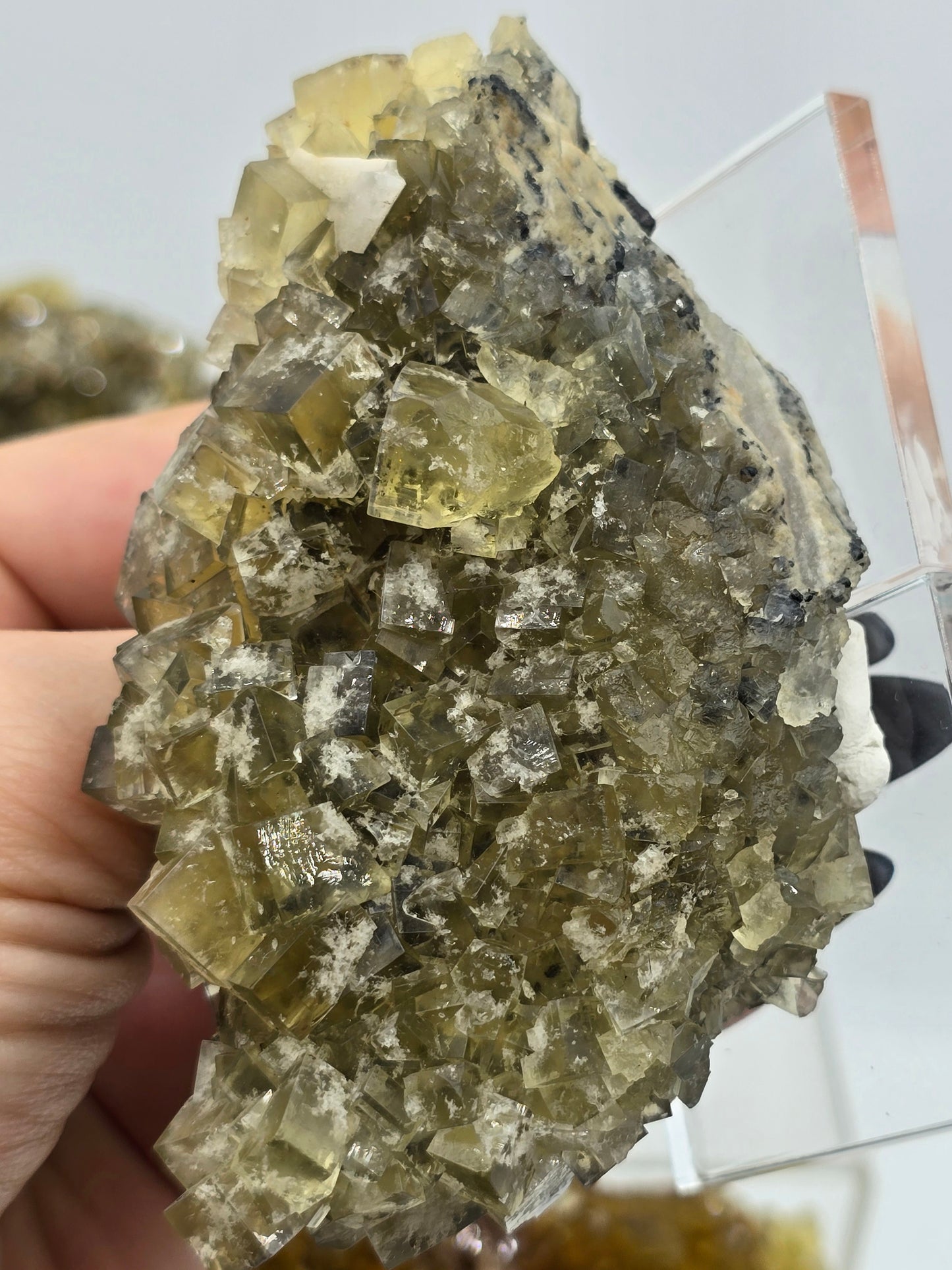 Yellow Fluorite Cubic Crystal formations