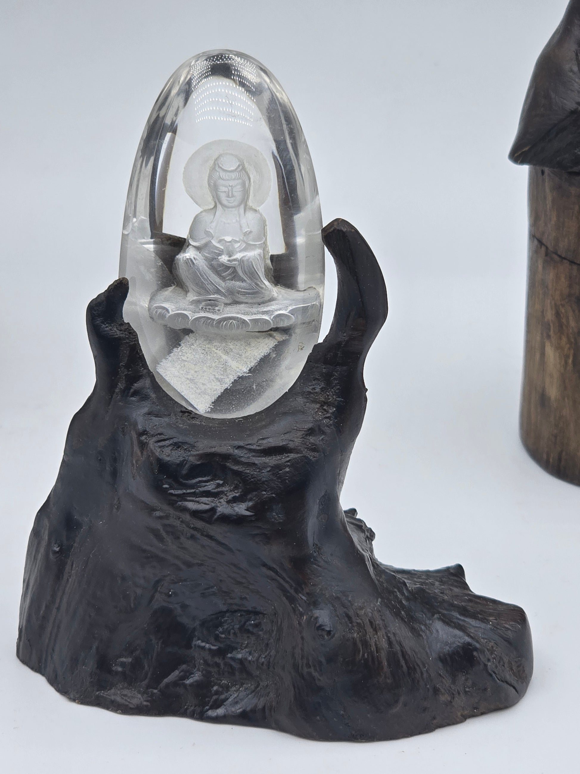 Quan Yin Etched in Scenic Quartz Altar