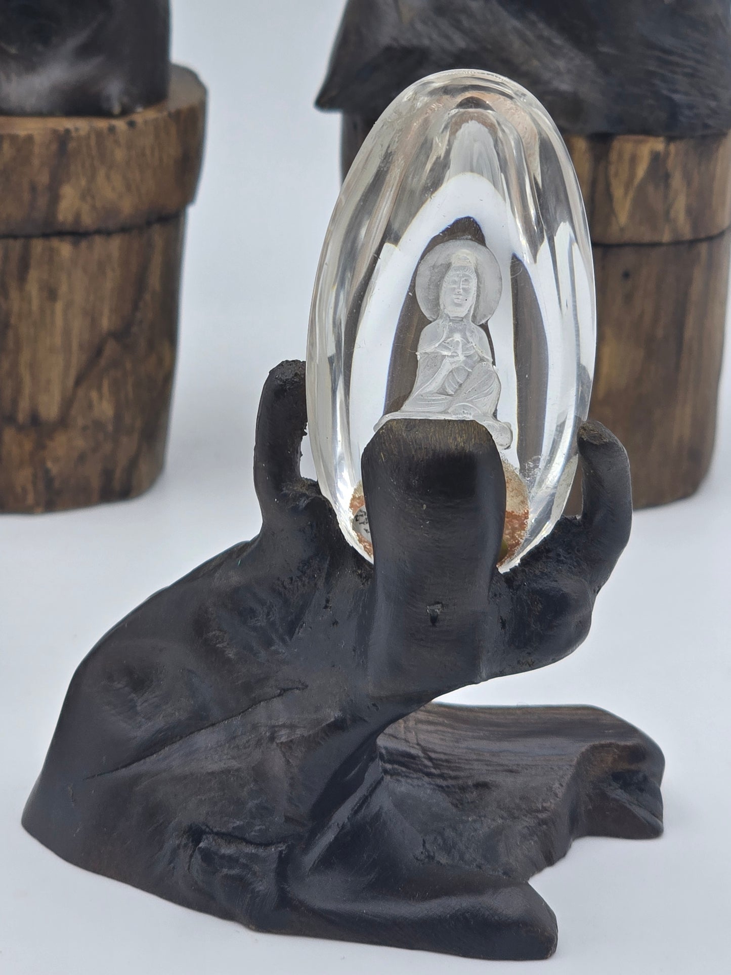 Quan Yin Etched in Scenic Quartz Altar