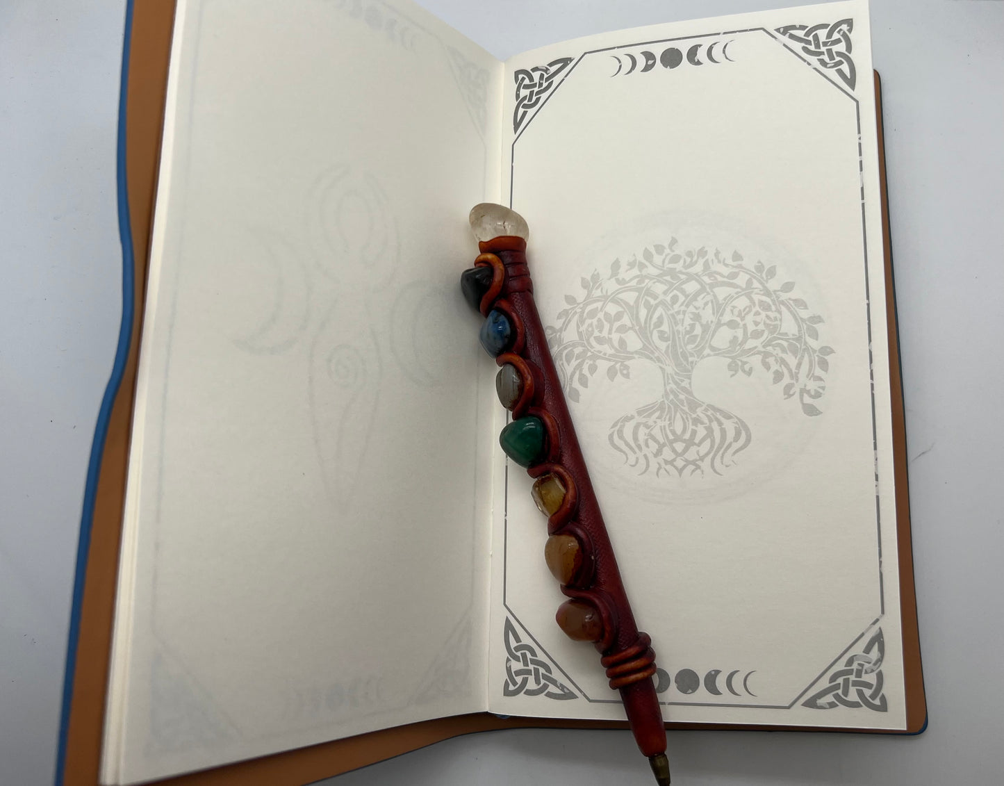 Crystal point and Leather Notebooks