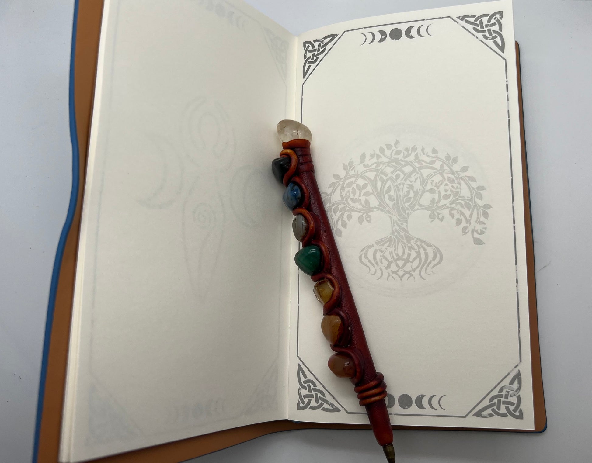 Crystal point and Leather Notebooks