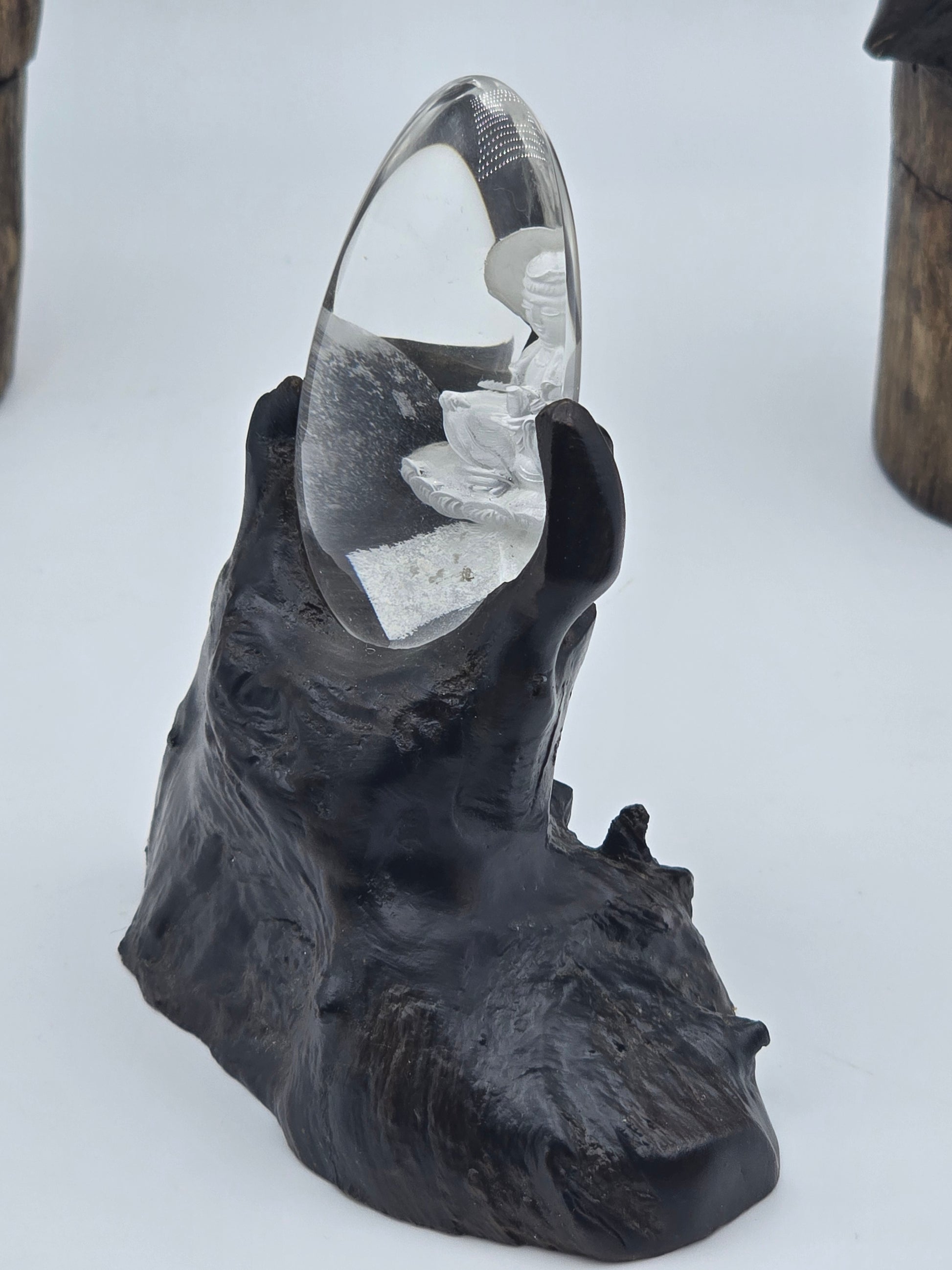 Quan Yin Etched in Scenic Quartz Altar
