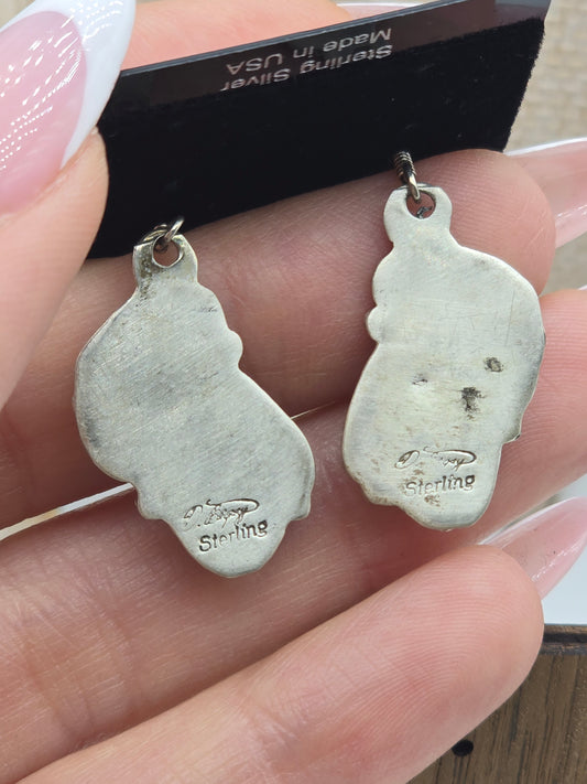 Wampum Shell Dangle Earrings