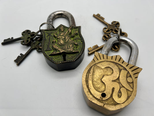 Brass Locks with Skeleton keys