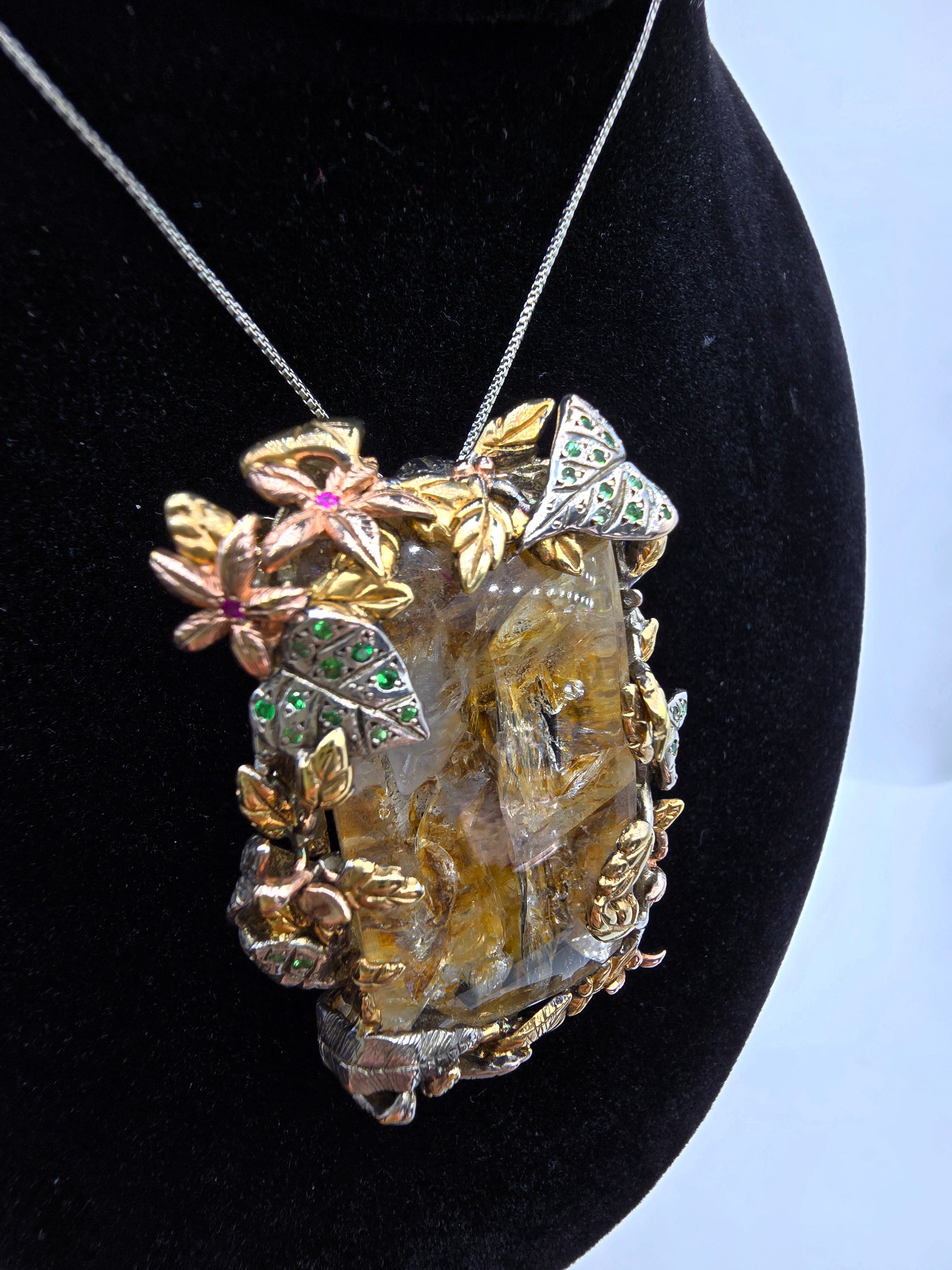 From the Fire: Intaglio Quartz Etched Being Neck Art