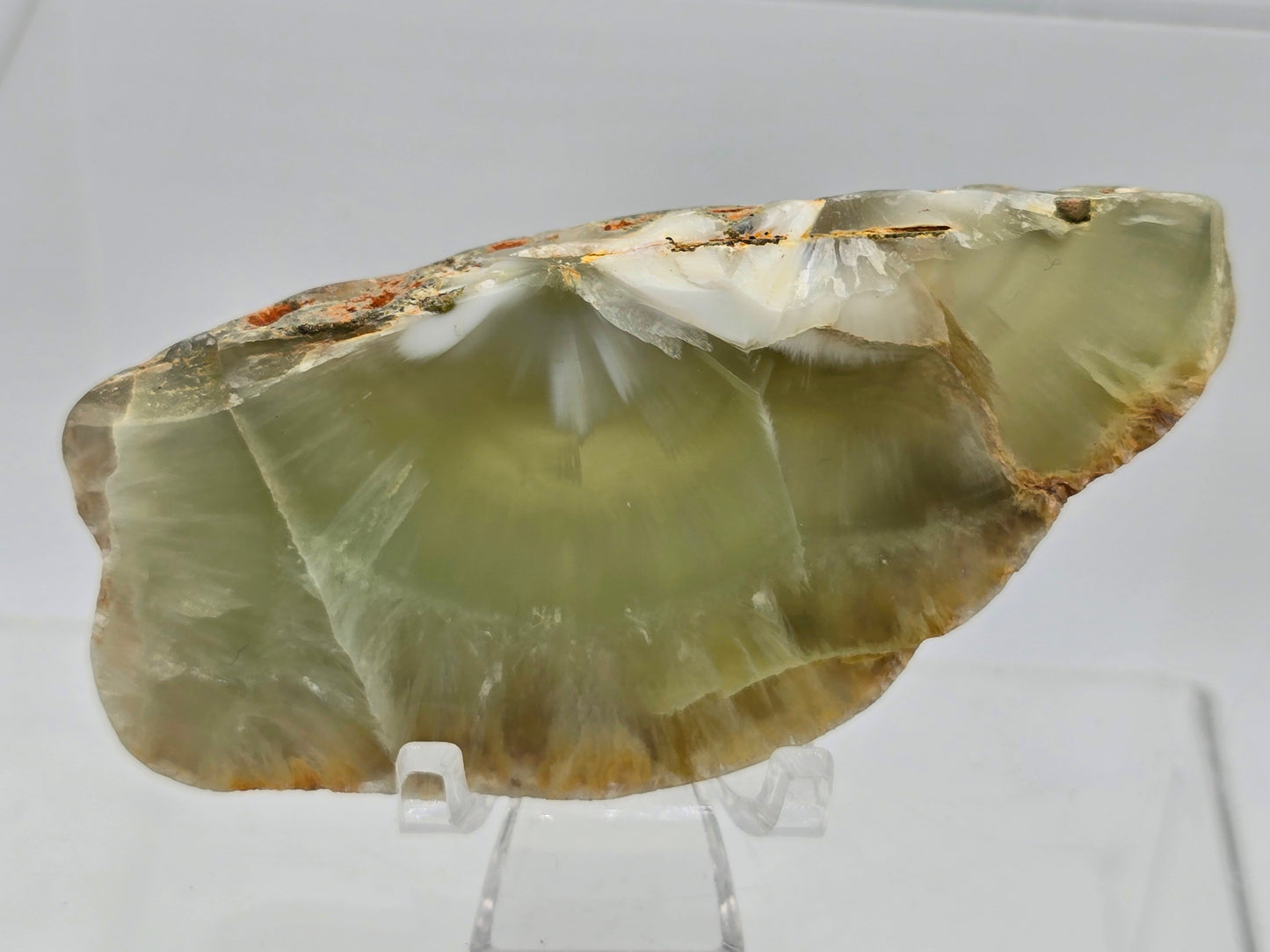 Natrolite & prehnite crystalized slab