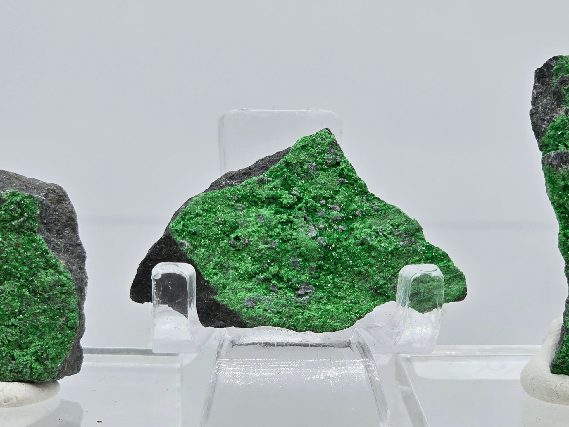 Uvarovite Green Garnet on the matrix