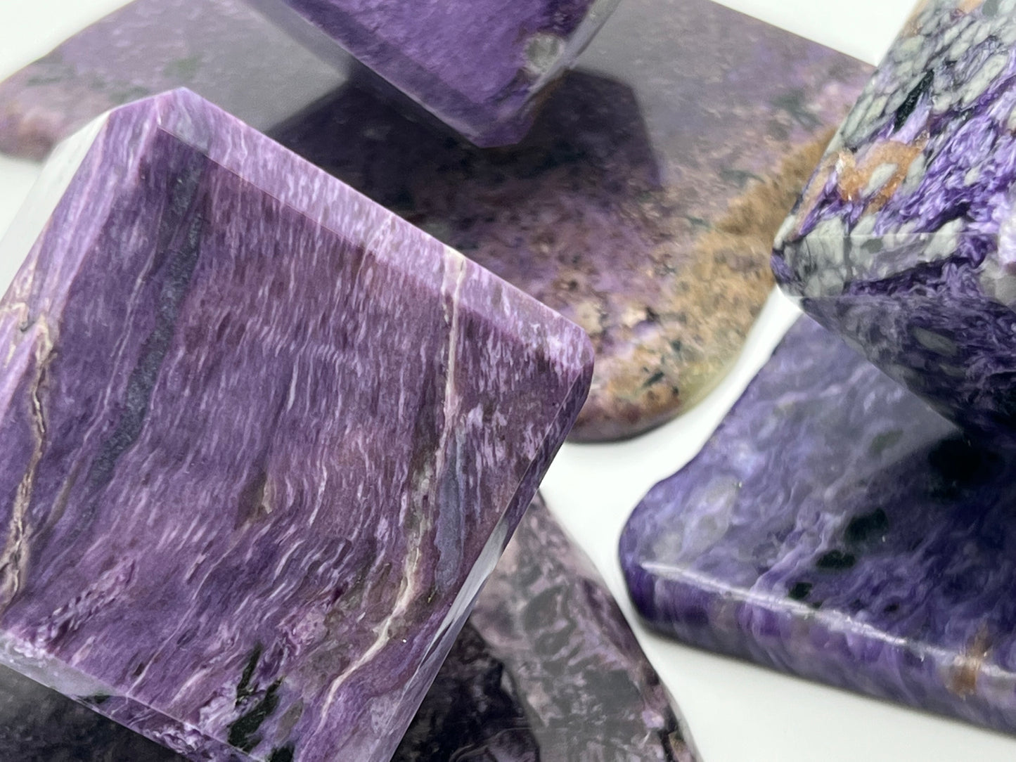 Charoite cube