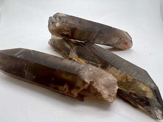 Lemurian Smokey Quartz Laser Wands