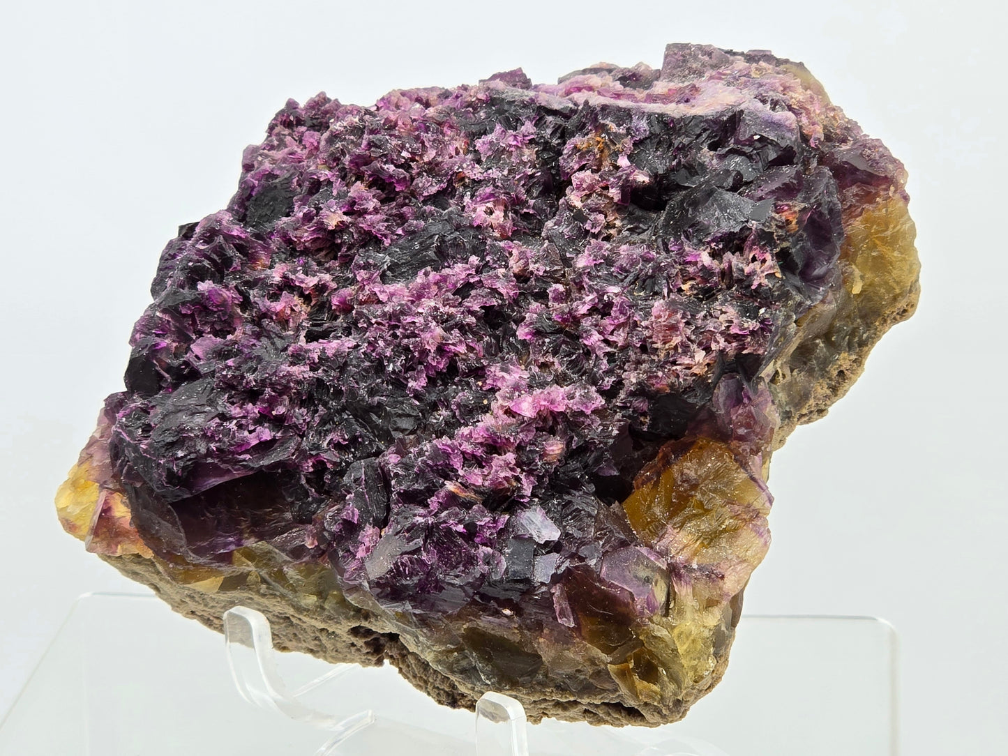 Purple & Yellow cubic Fluorite crystal formations