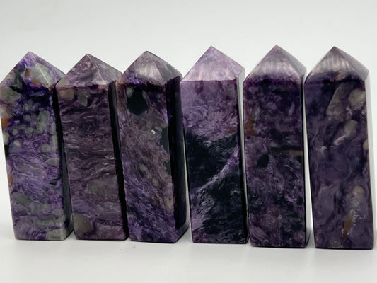 Charoite Obelisks
