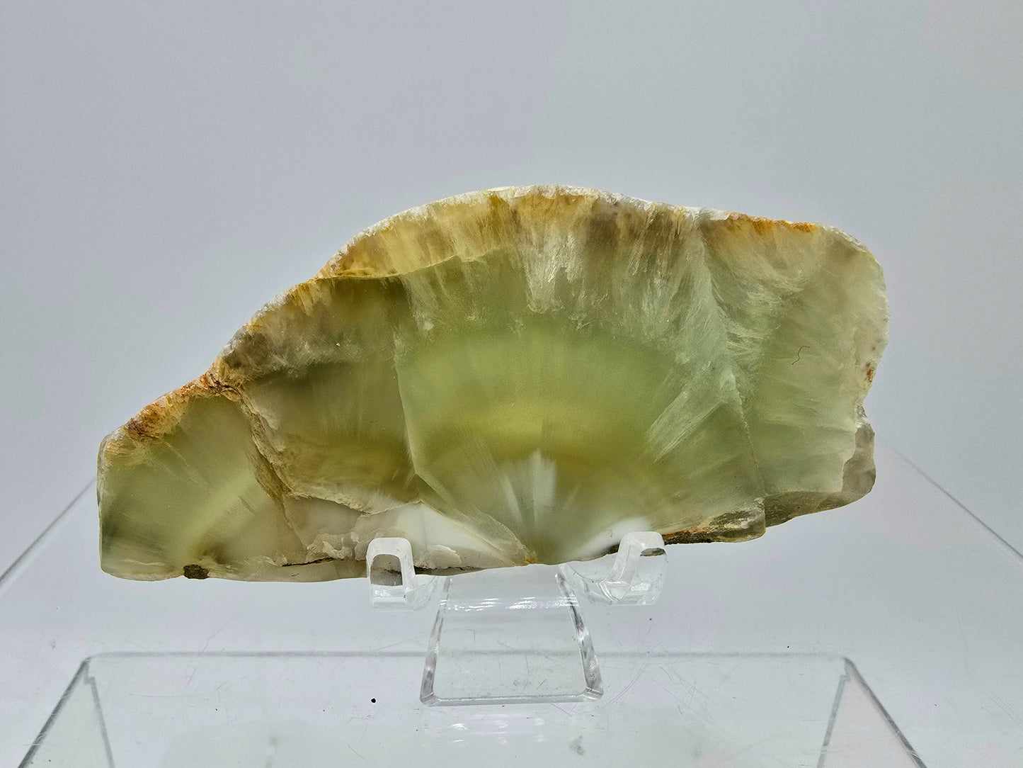 Natrolite & prehnite crystalized slab