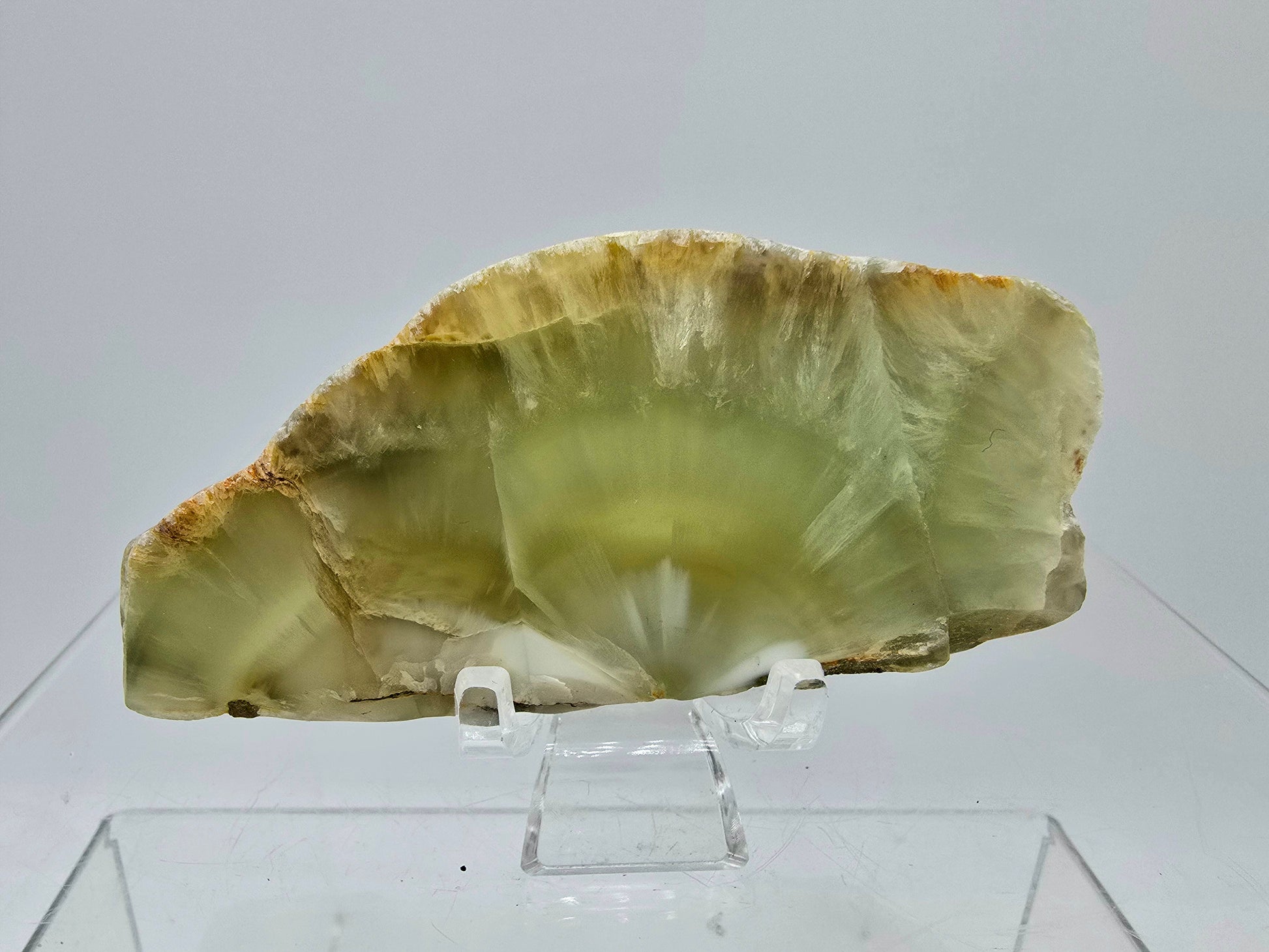 Natrolite & prehnite crystalized slab