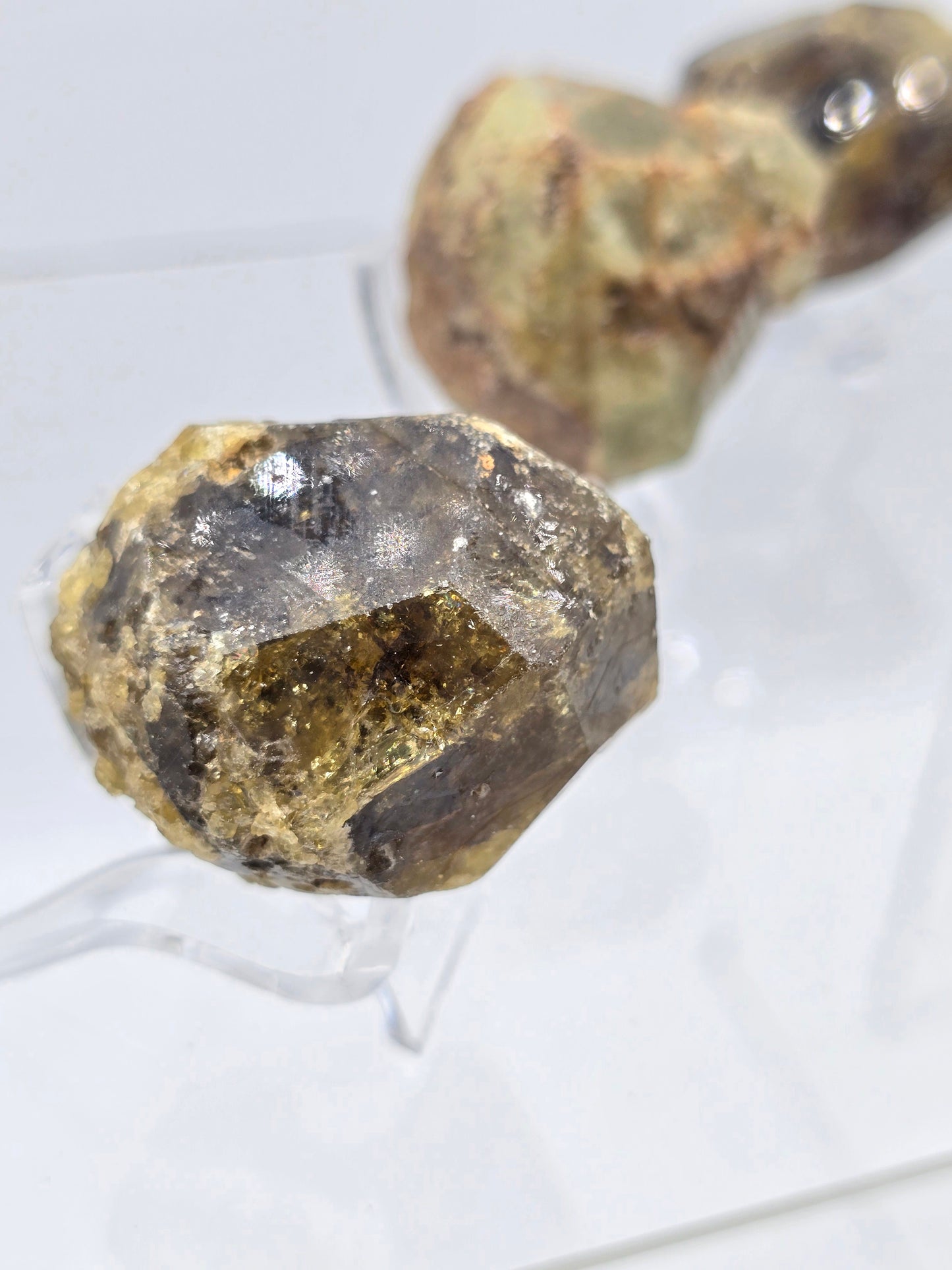 Green Garnet Dodecahedron Crystal Formations