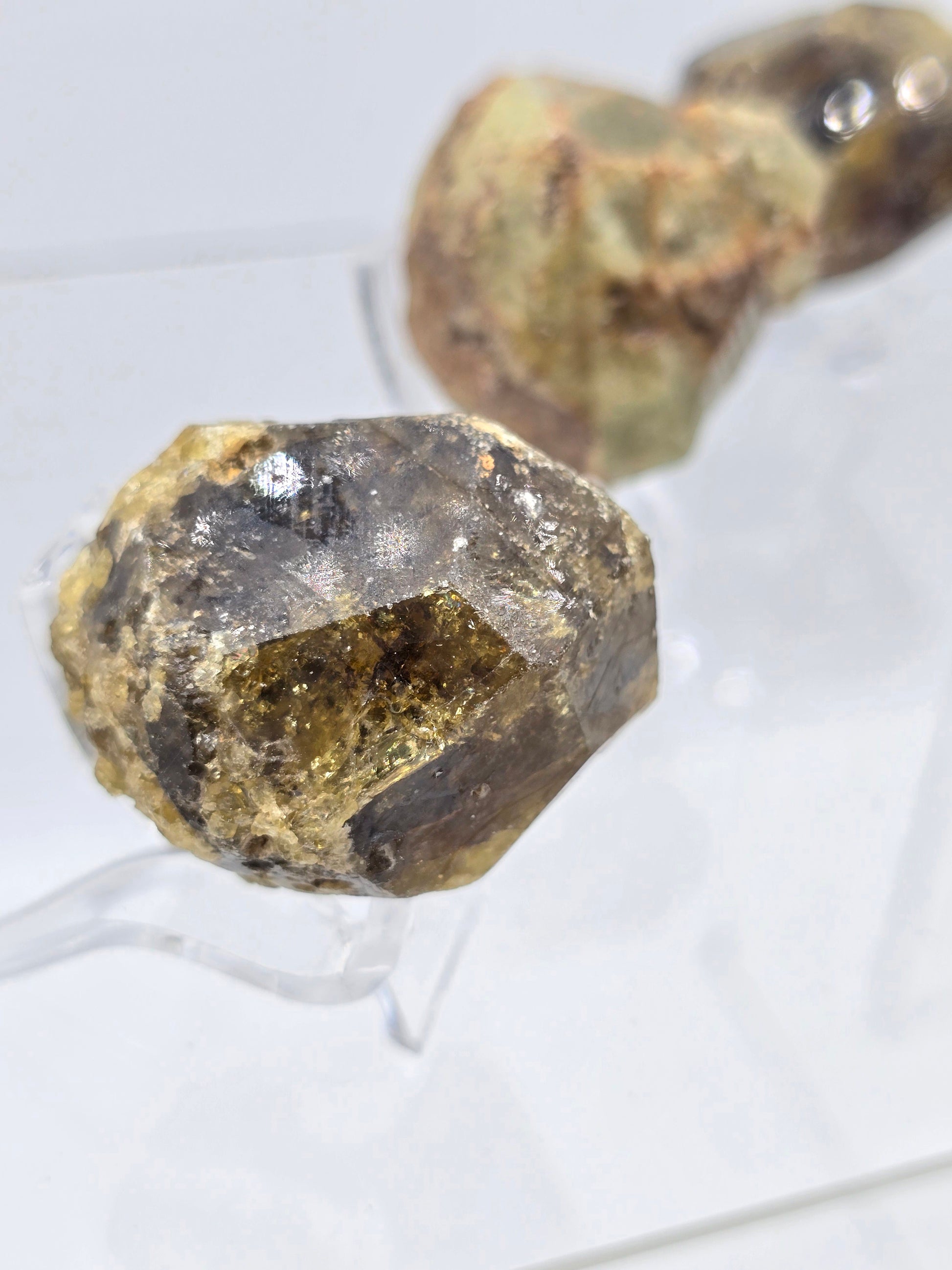 Green Garnet Dodecahedron Crystal Formations