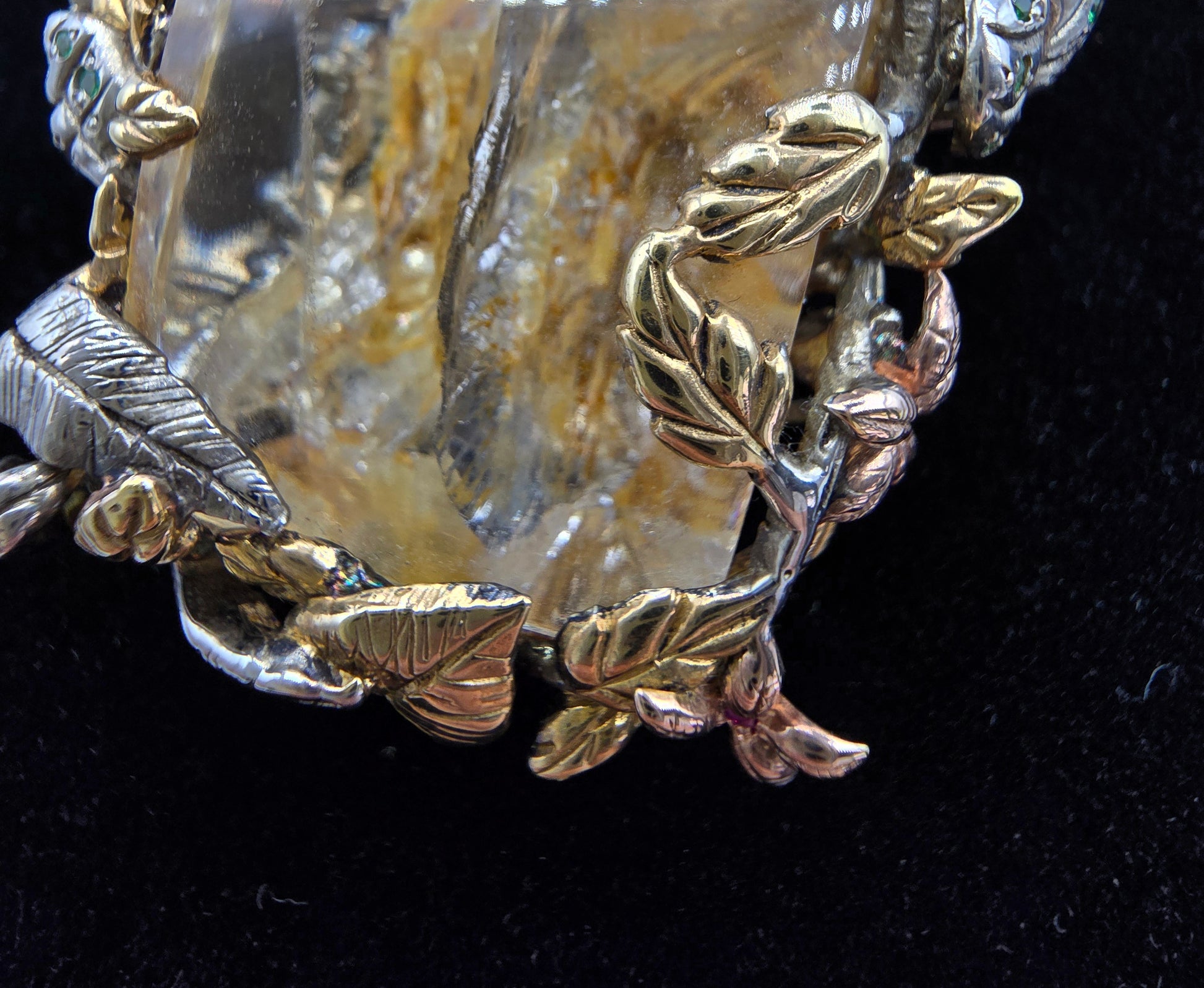 From the Fire: Intaglio Quartz Etched Being Neck Art