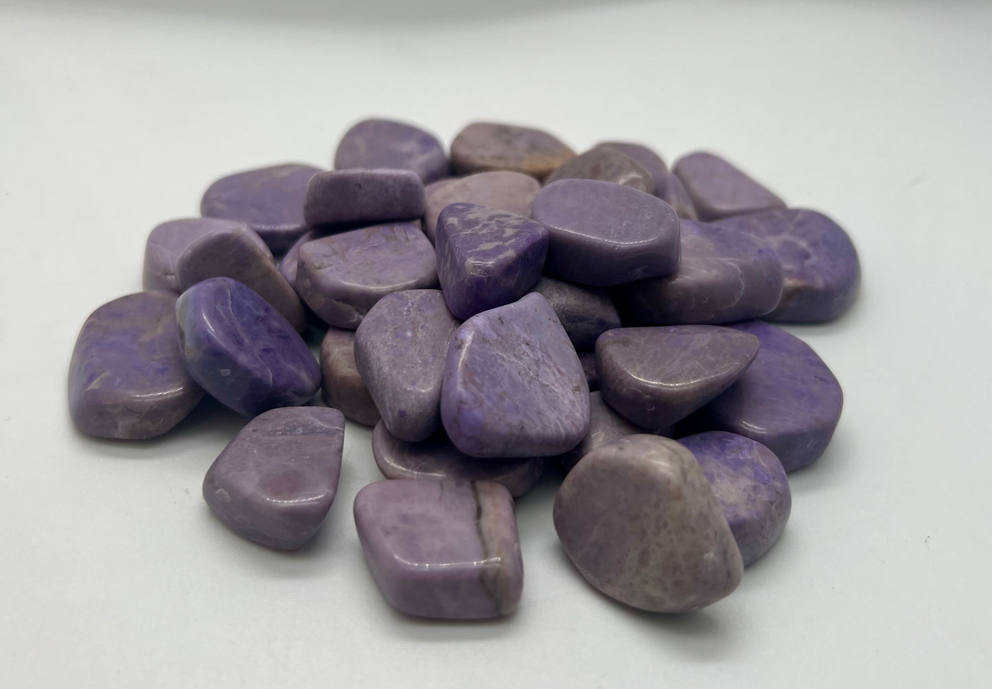 Lavender Jade Tumbled stones